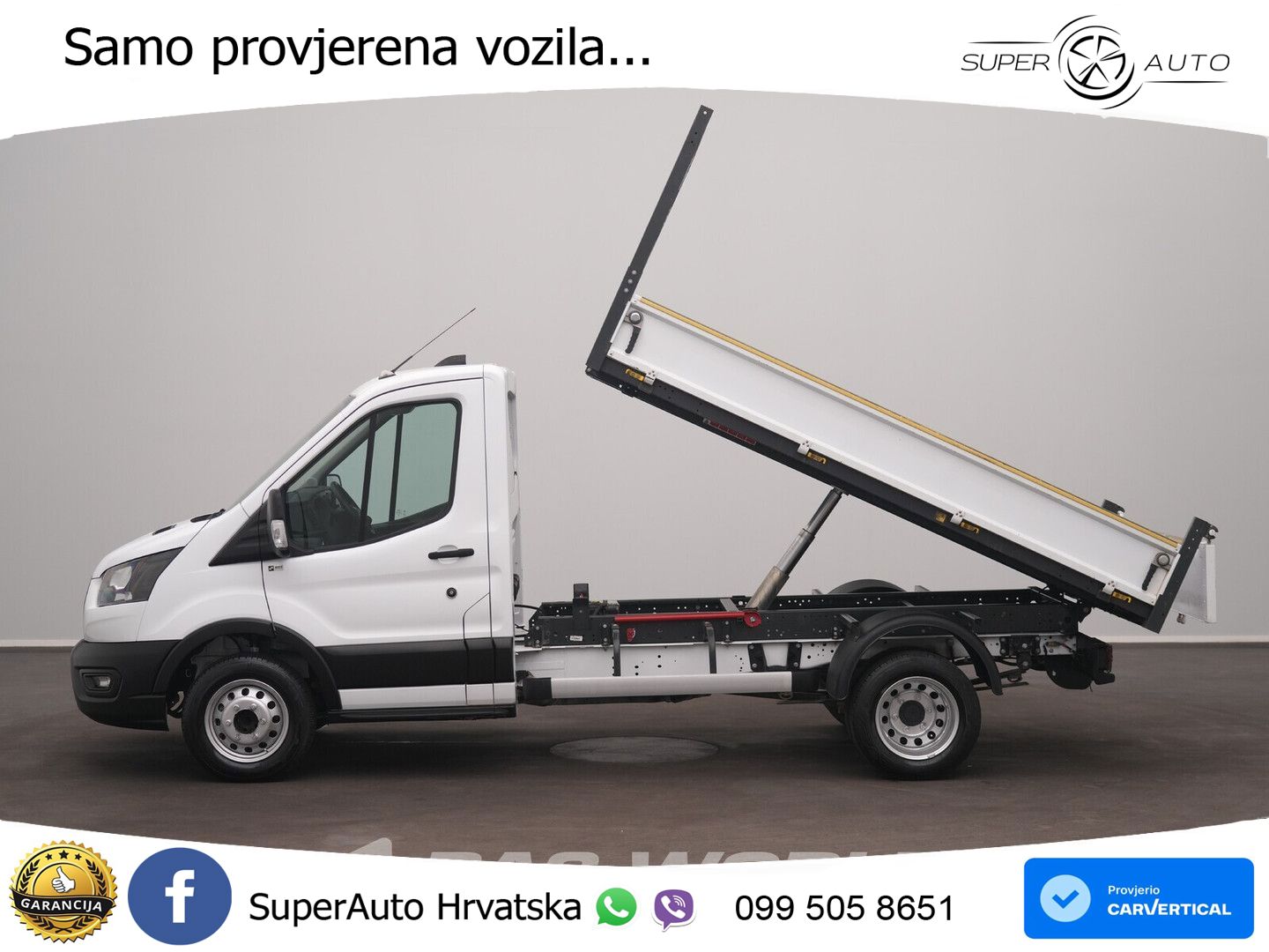 Ford Transit 165pk Kipper Dubbellucht 3,5t Trekhaak A 165 KS