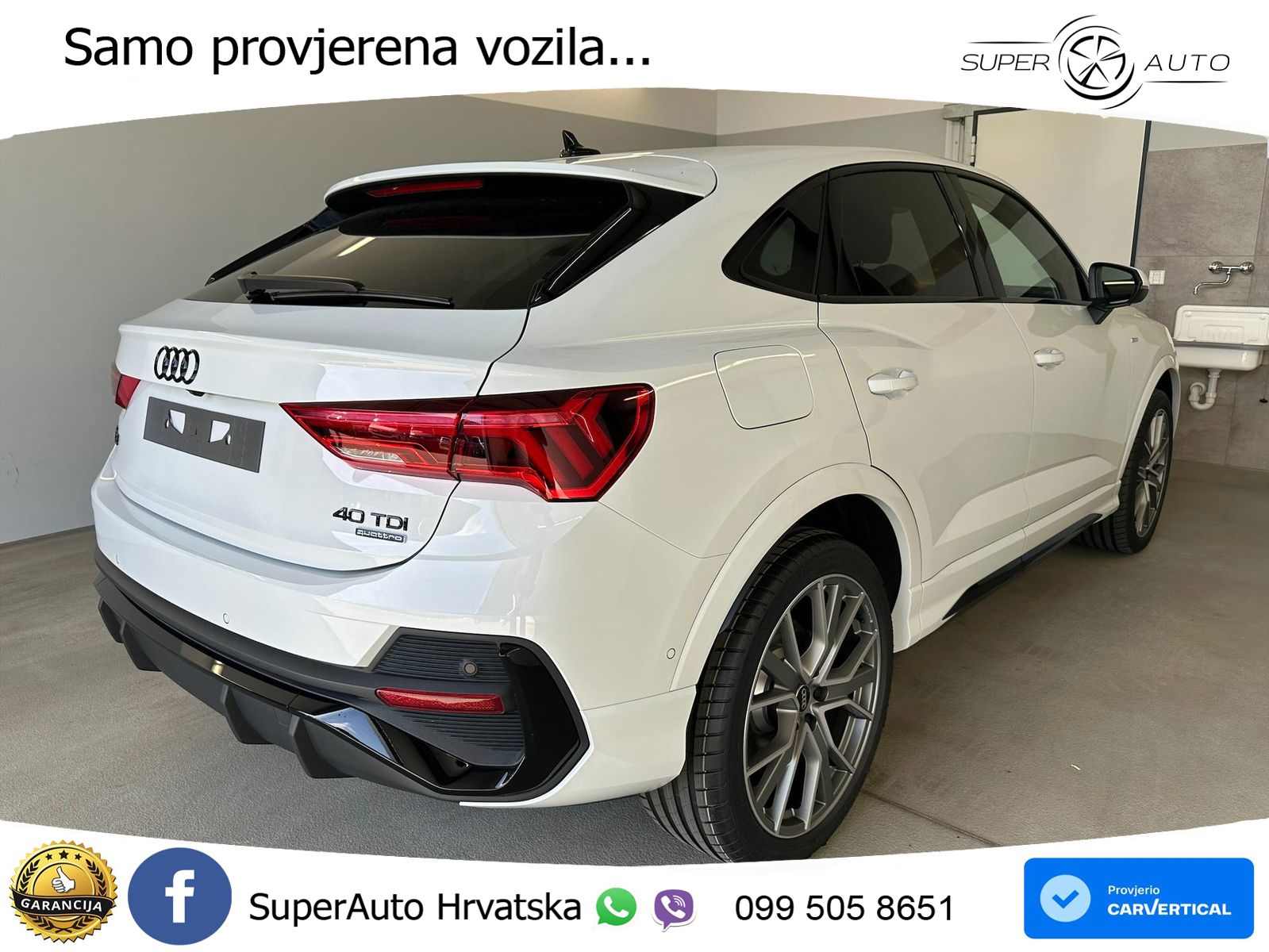 Audi Q3 Sportback 40 TDI (200 KS) quattro S tronic S line LED+GR SJED+ACC