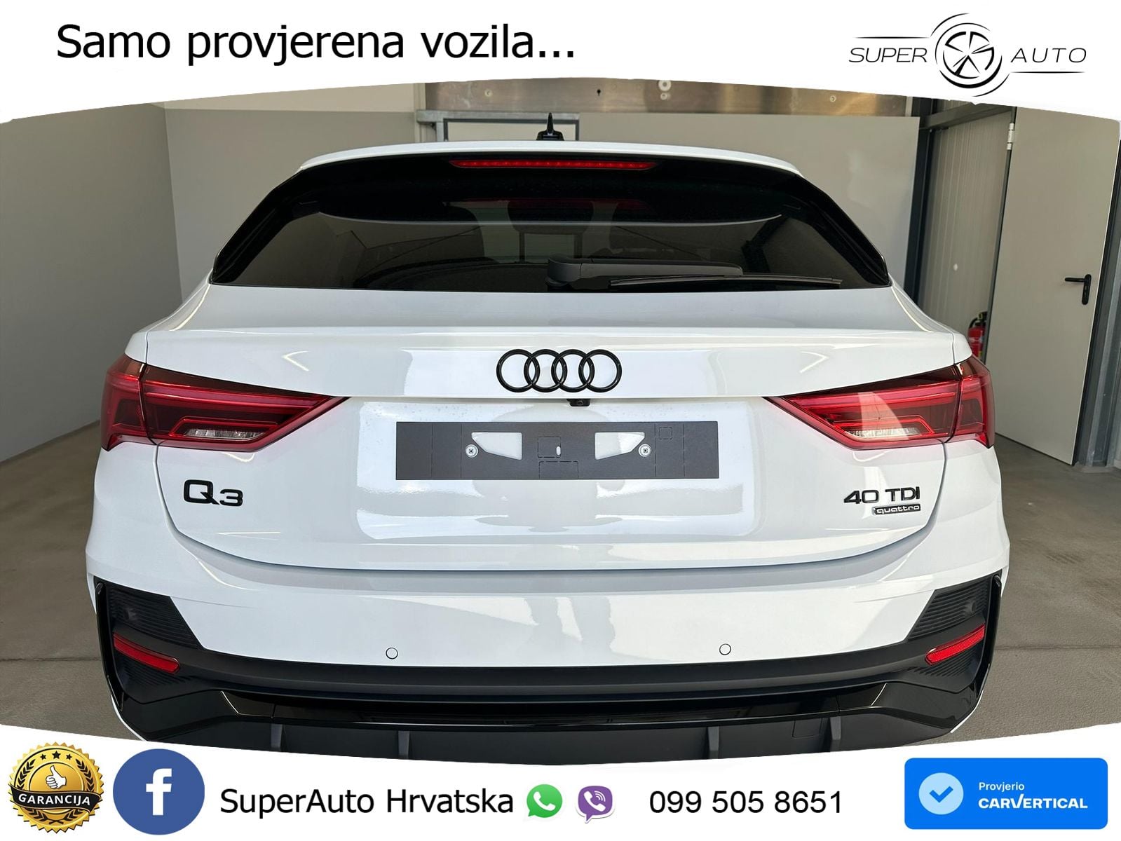 Audi Q3 Sportback 40 TDI (200 KS) quattro S tronic S line LED+GR SJED+ACC