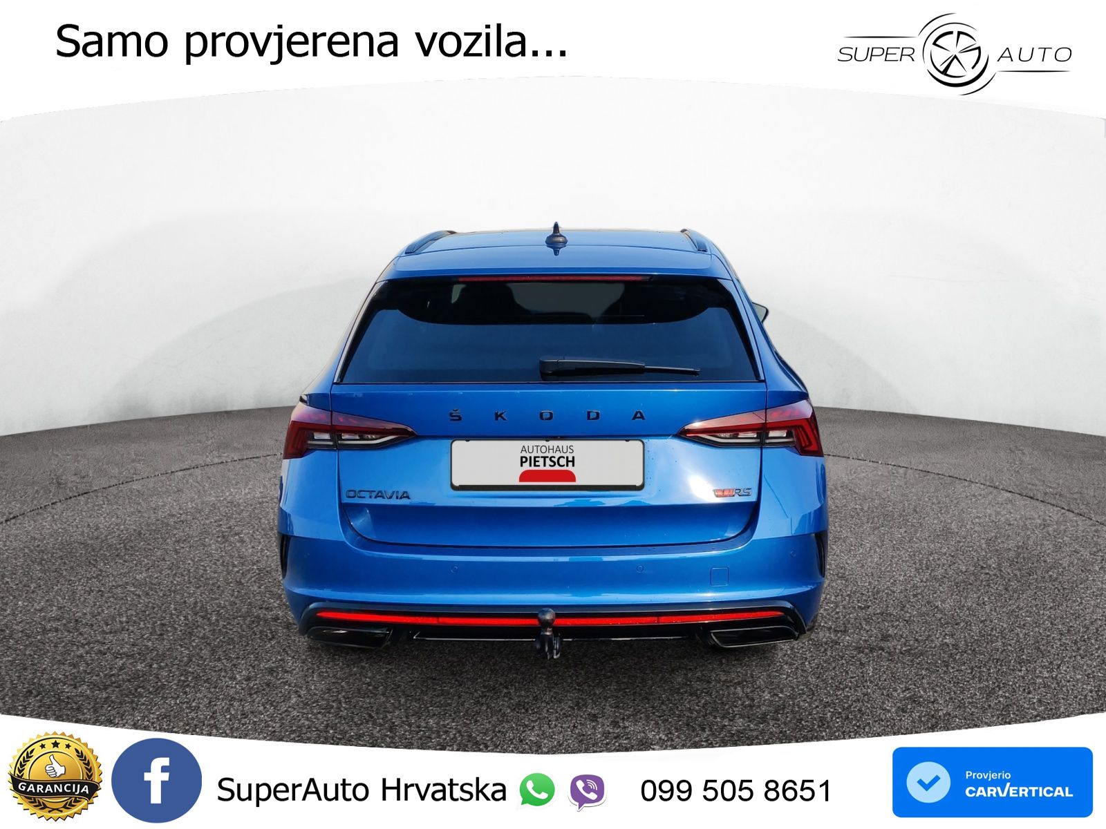 Škoda Octavia Combi RS 2.0 TDI (200 KS) 4x4 DSG LED+GR SJED+ACC