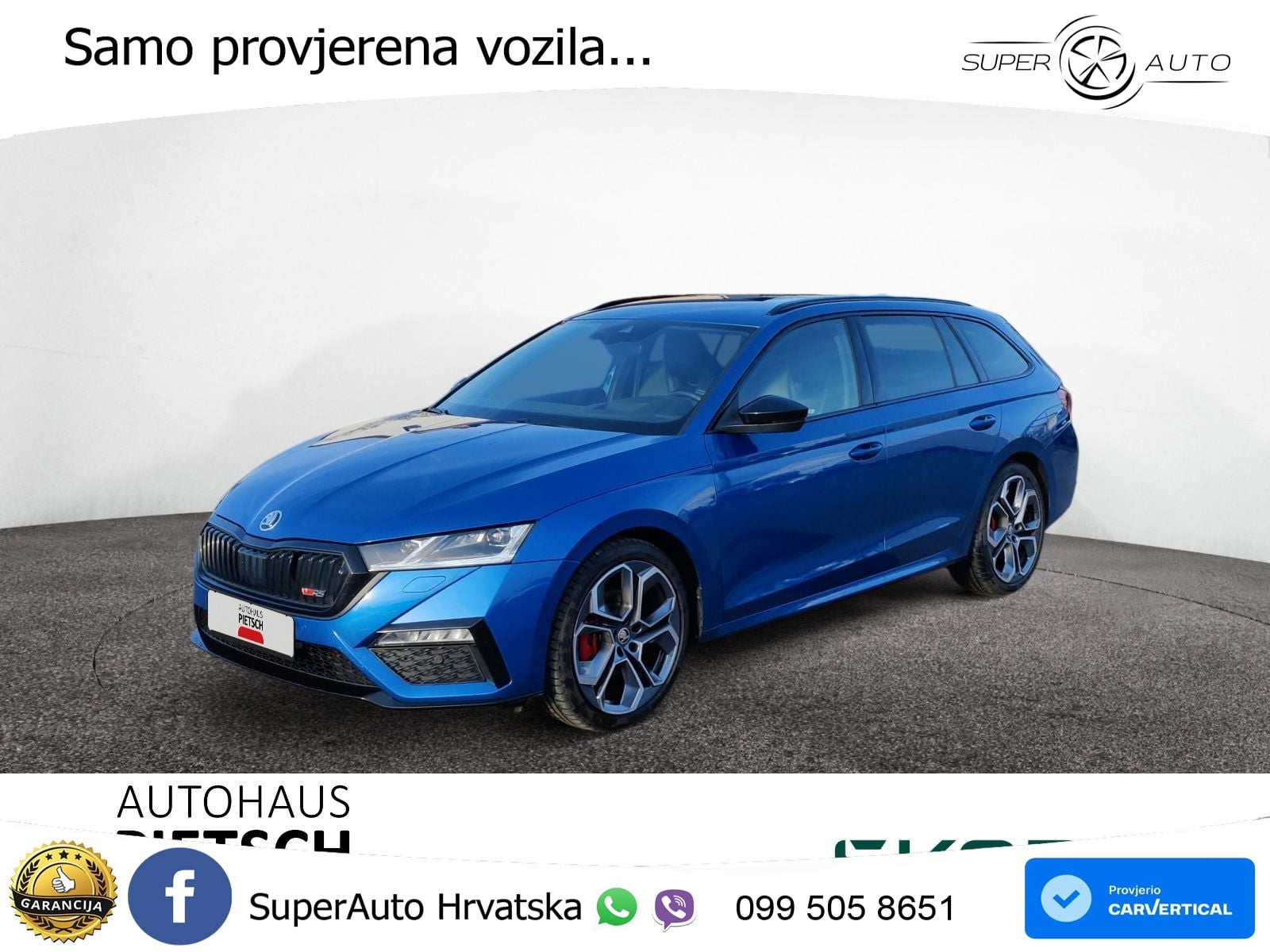 Škoda Octavia Combi RS 2.0 TDI (200 KS) 4x4 DSG LED+GR SJED+ACC