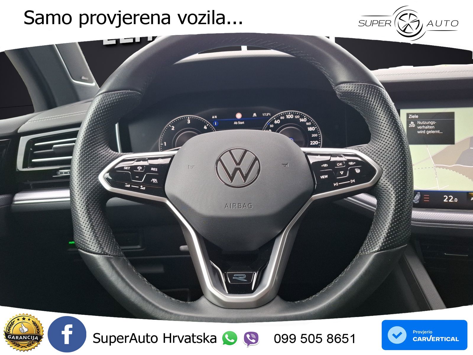 Volkswagen Touareg 3.0 V6 TDI (231 KS) 4MOTION Tiptronic R-Line ZRAČNI+ACC+4xGR SJED+KAM