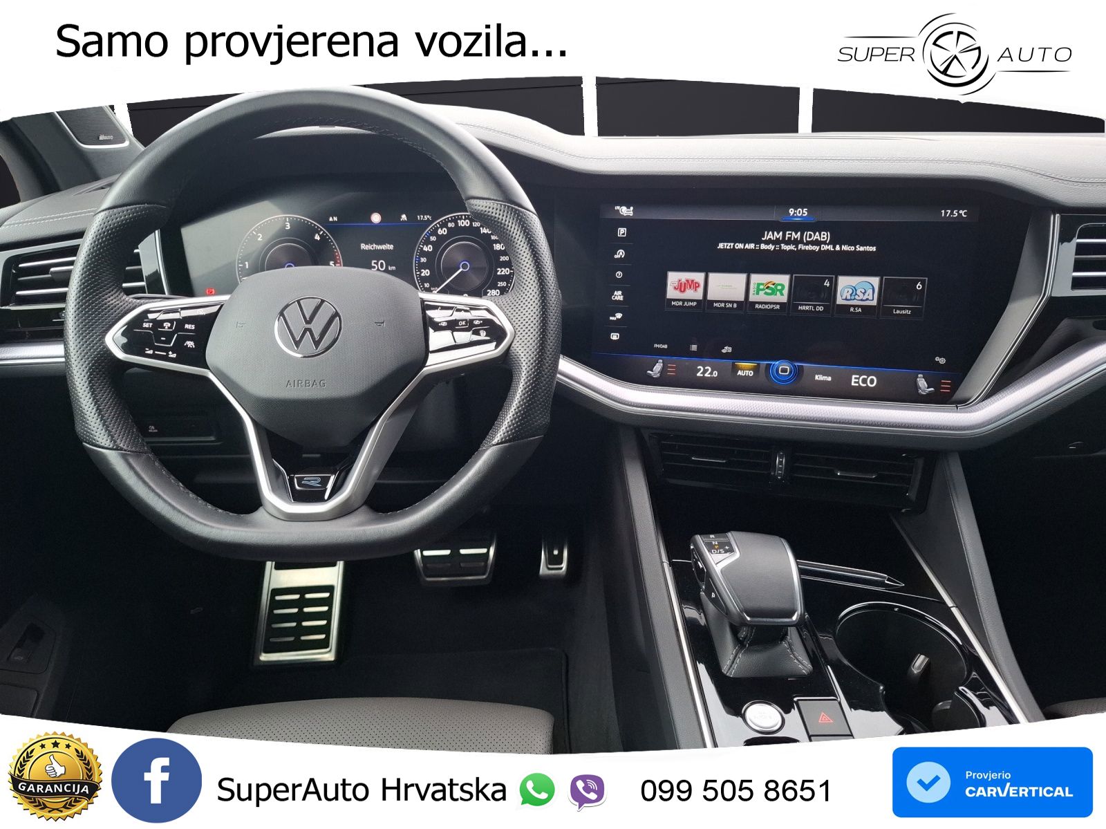 Volkswagen Touareg 3.0 V6 TDI (231 KS) 4MOTION Tiptronic R-Line ZRAČNI+ACC+4xGR SJED+KAM