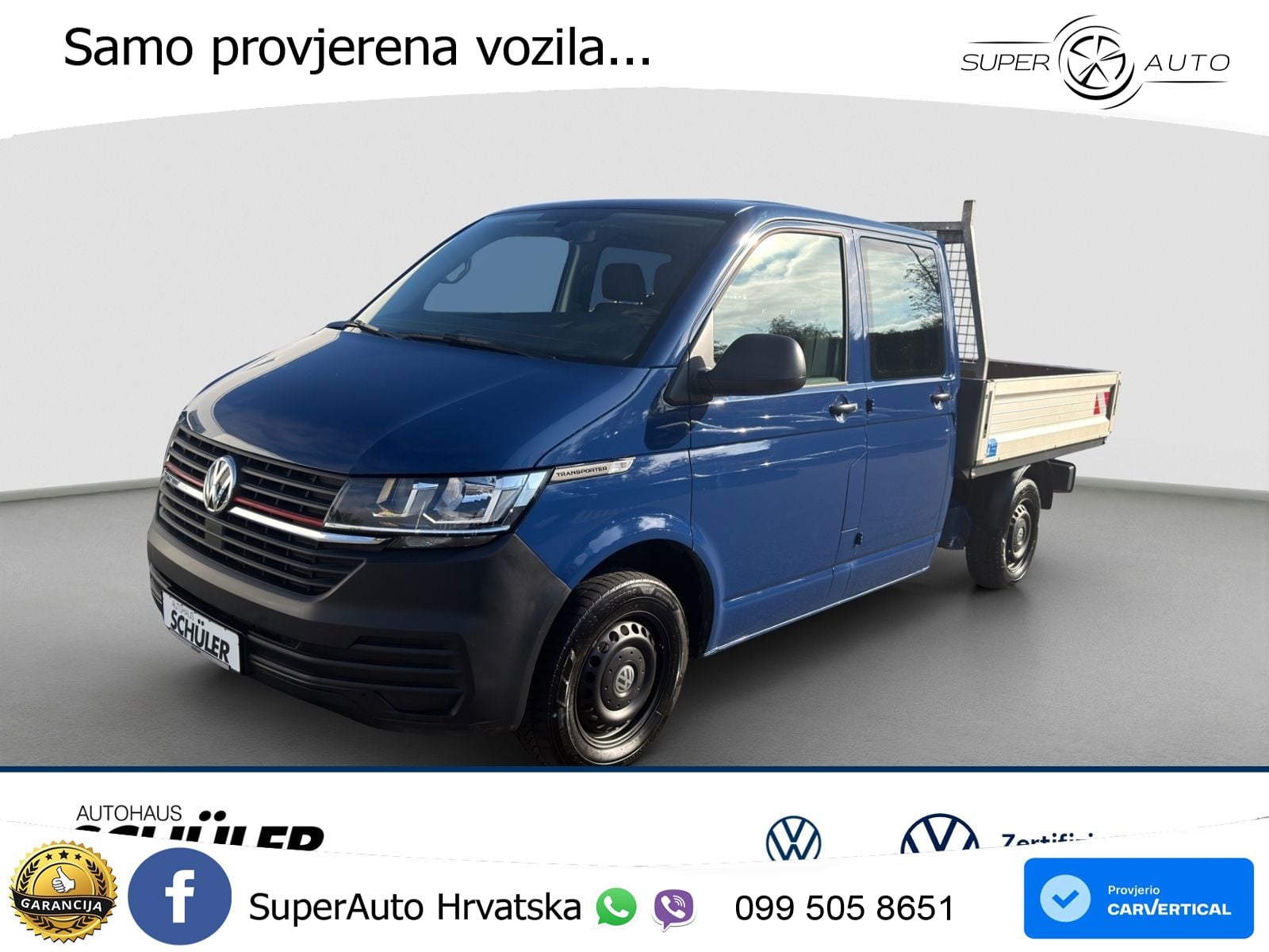 Volkswagen Transporter T6.1 2.0 TDI*DOPPELKABINE*KLIMA*LEIT 110 KS
