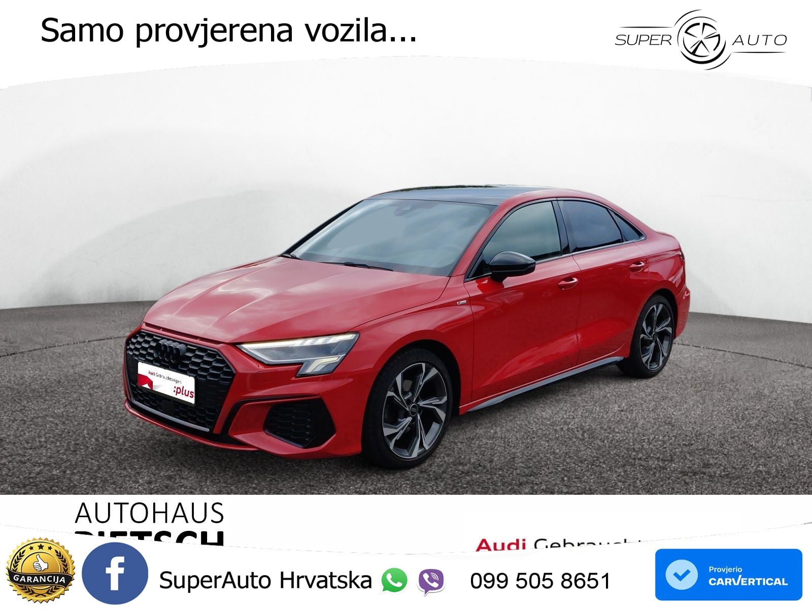 Audi A3 Limuzina 35 TFSI (150 KS) S tronic S line LED+GR SJED+ACC