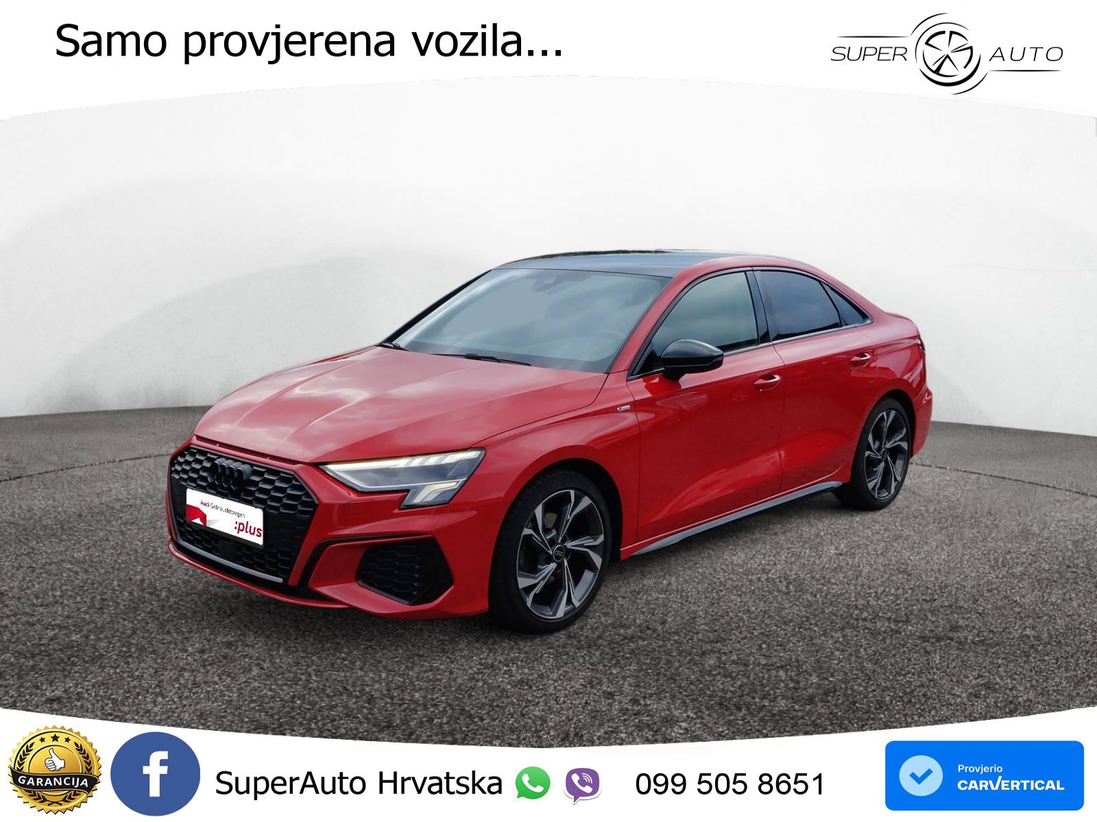 Audi A3 Limuzina 35 TFSI (150 KS) S tronic S line LED+GR SJED+ACC