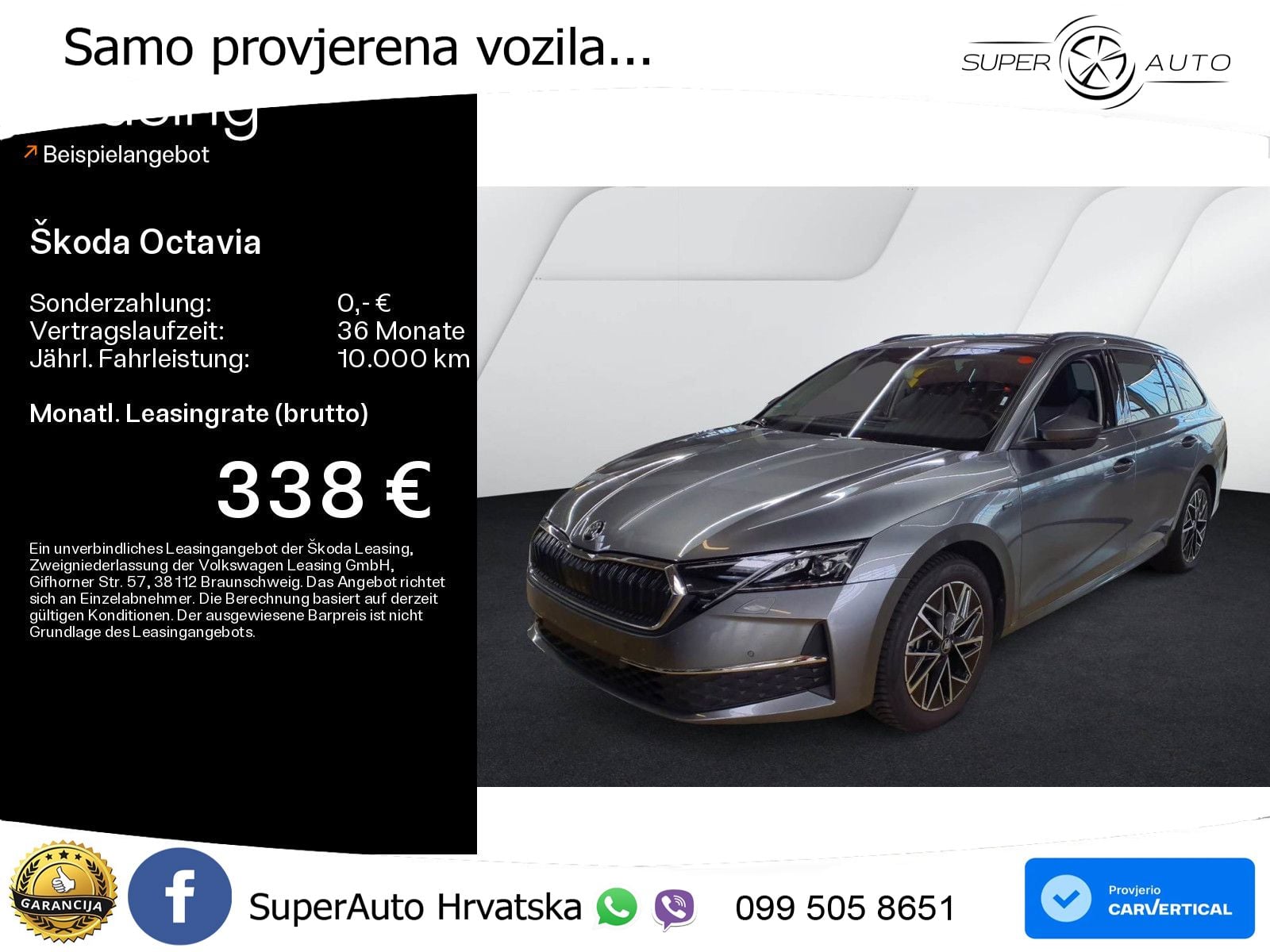 Škoda Octavia Combi 2.0 TSI (204 KS) 4x4 DSG LED+GR SJED+ACC