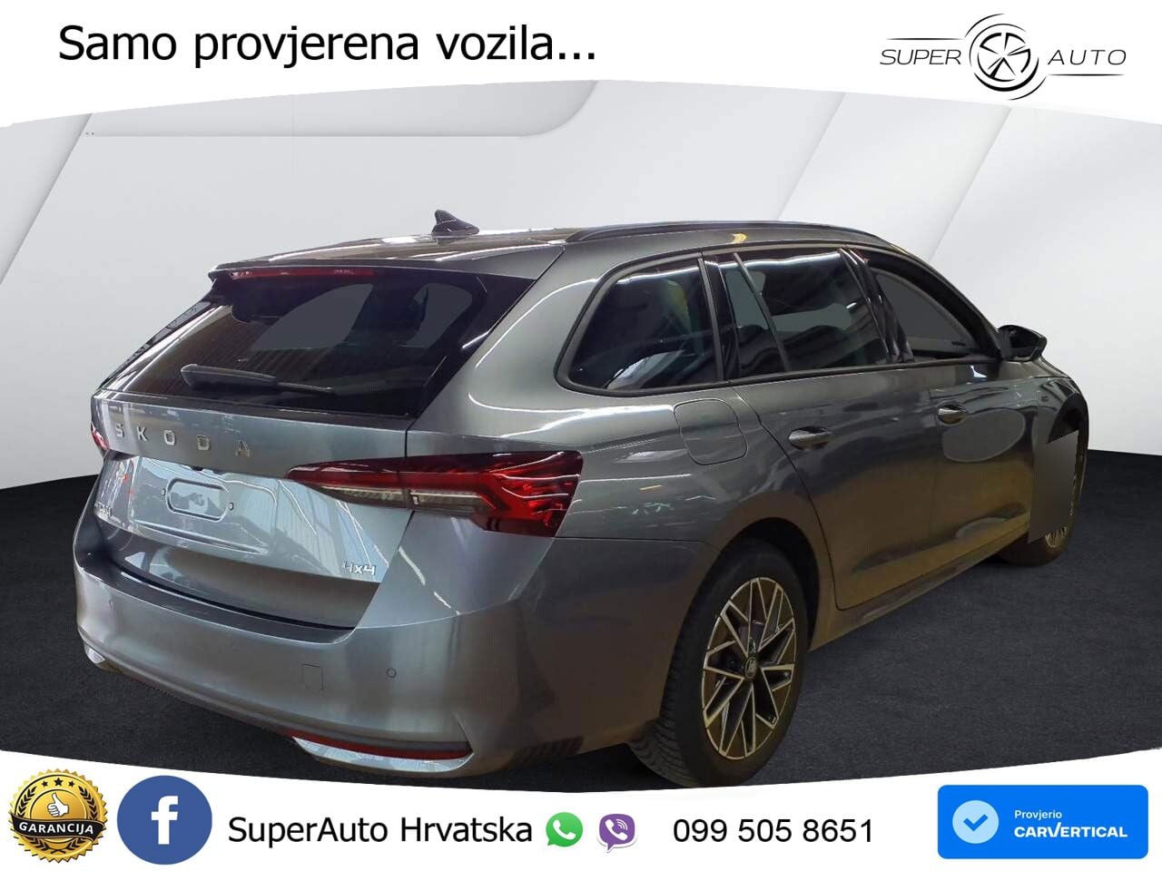Škoda Octavia Combi 2.0 TSI (204 KS) 4x4 DSG LED+GR SJED+ACC