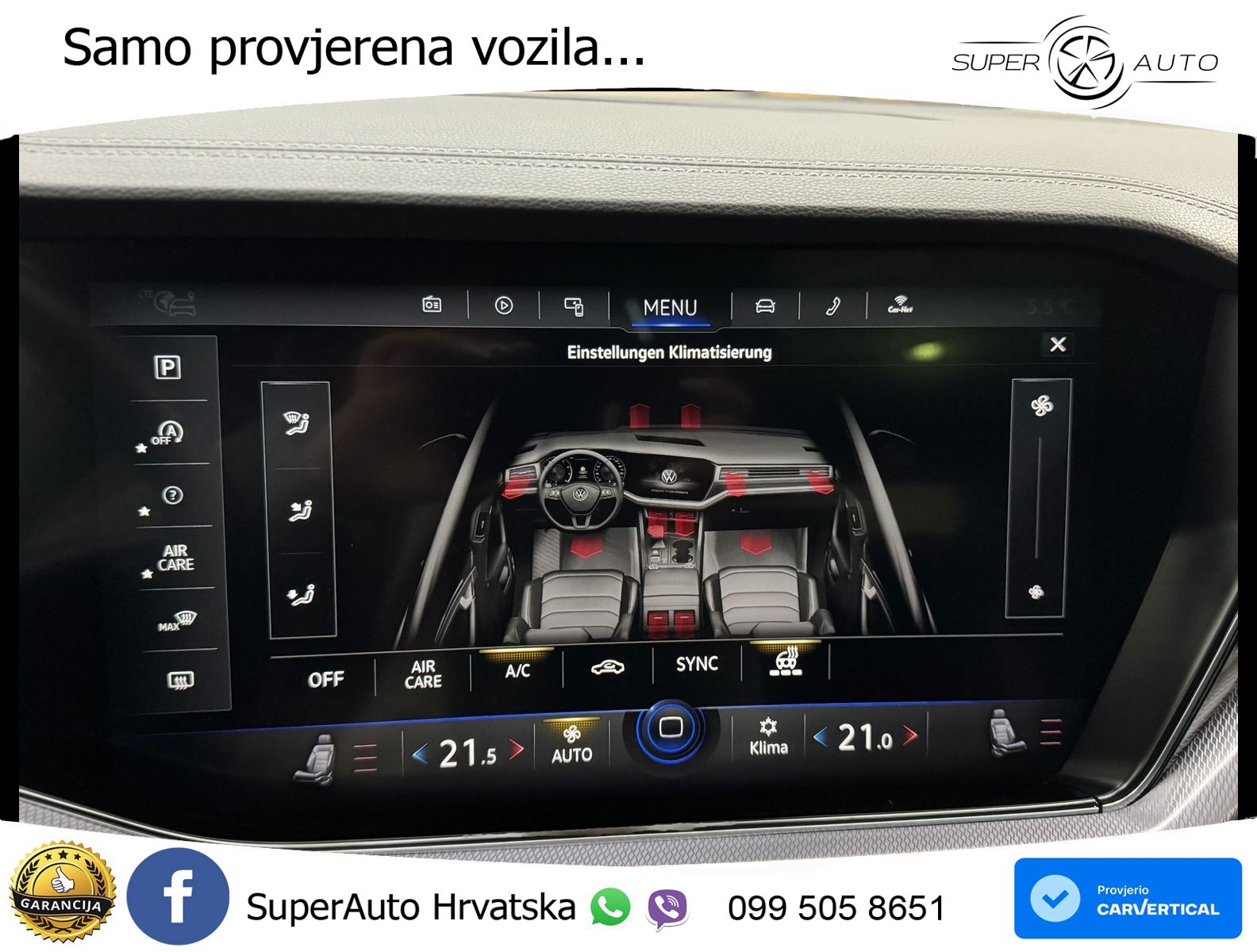Volkswagen Touareg 3.0 V6 TDI (231 KS) 4MOTION Tiptronic R-Line ZRAČNI+ACC+GR SJED+KAM+PANO