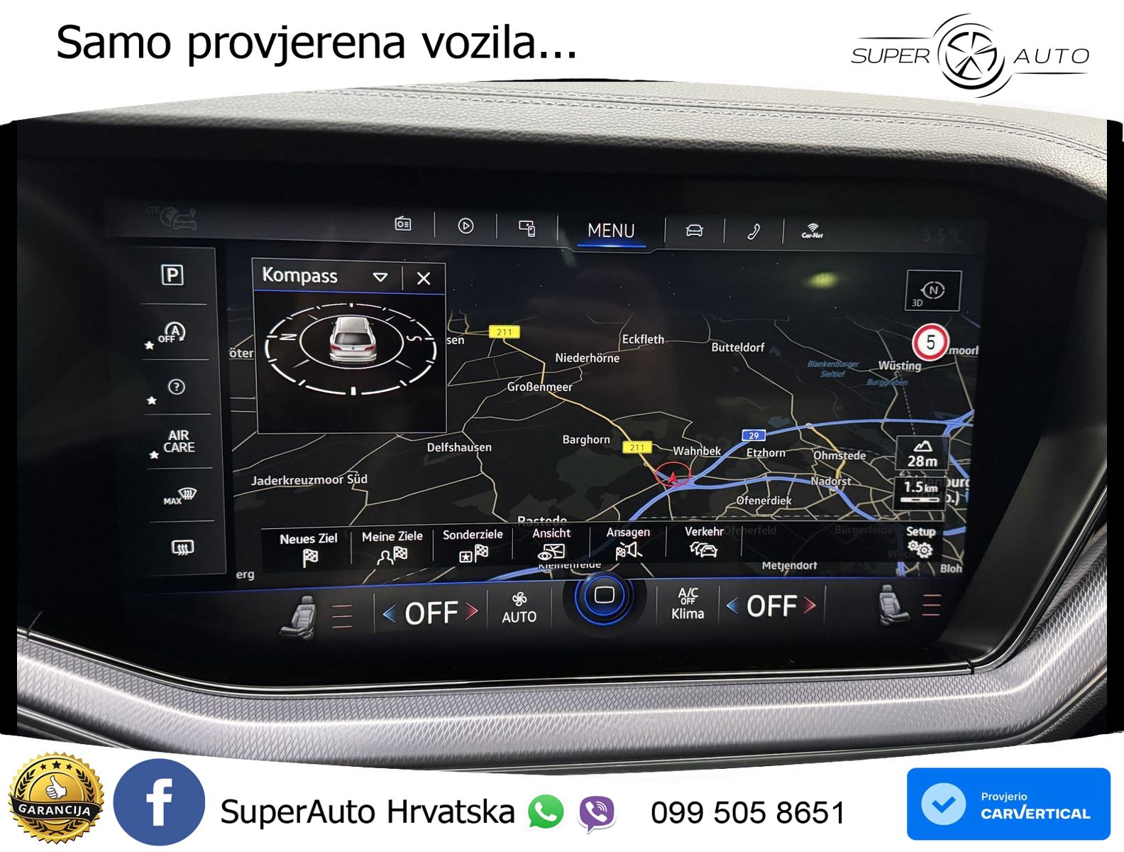 Volkswagen Touareg 3.0 V6 TDI (231 KS) 4MOTION Tiptronic R-Line ZRAČNI+ACC+GR SJED+KAM+PANO