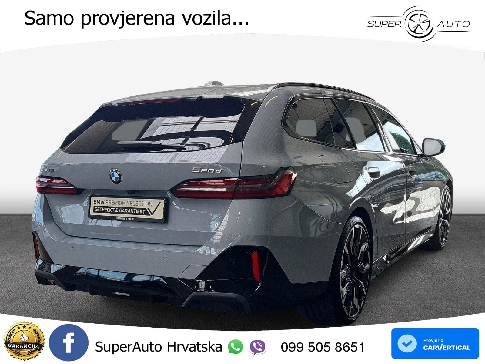 BMW 520d Touring (197 KS) xDrive Steptronic M Sport ACC+HEAD+GR SJED+360+PANO