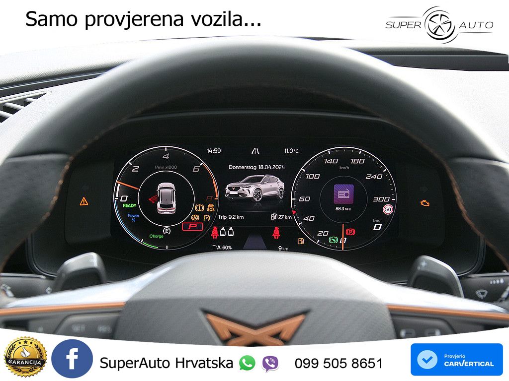 Cupra Formentor 1.4 TSI (245 KS) e-Hybrid DSG VZ LED+GR SJED+ACC