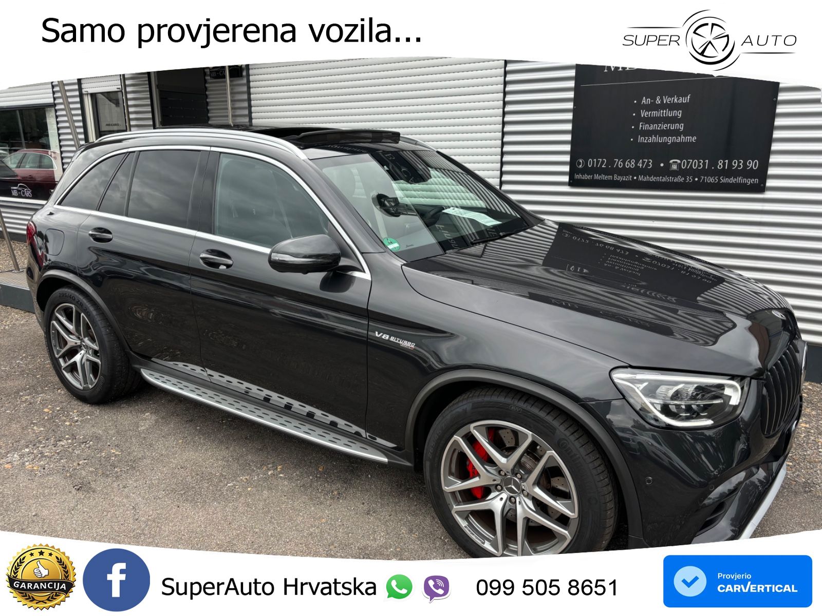 Mercedes AMG GLC 63 S V8 (510 KS) 4MATIC+ MCT ZRAČNI+ACC+GR SJED+360+PANO