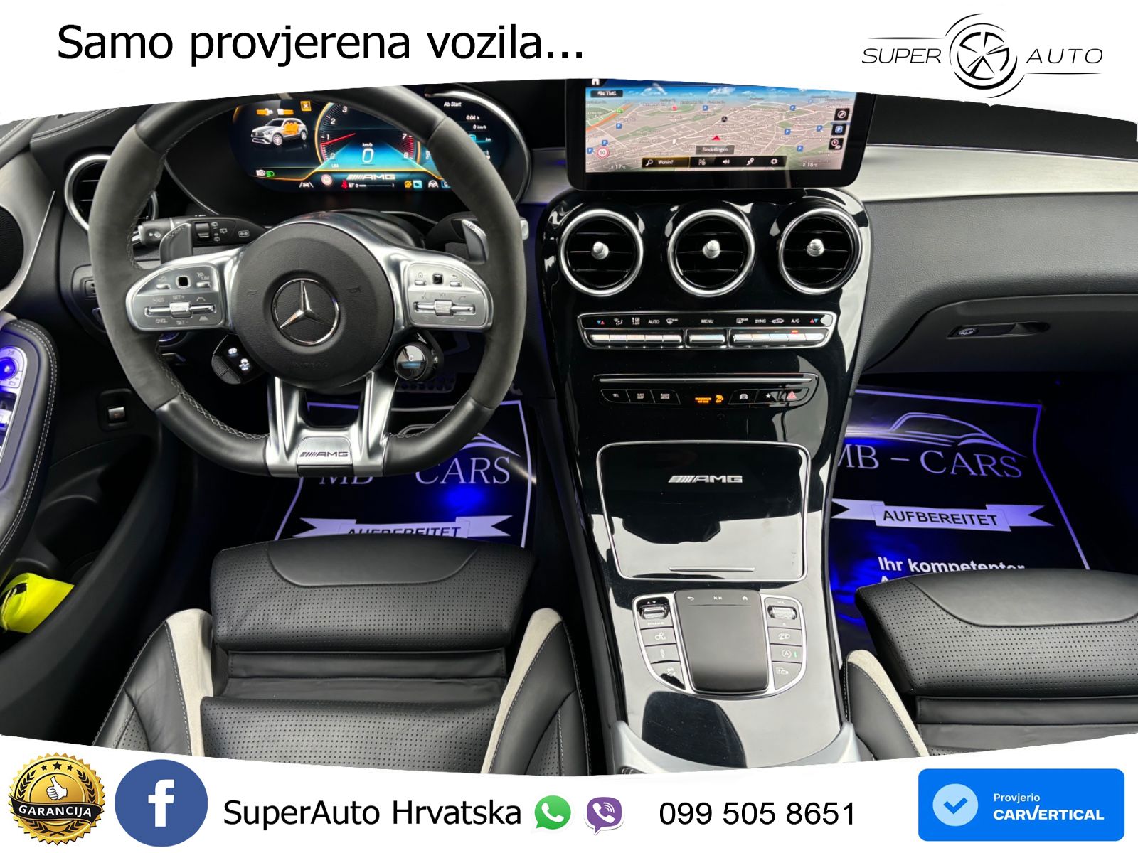 Mercedes AMG GLC 63 S V8 (510 KS) 4MATIC+ MCT ZRAČNI+ACC+GR SJED+360+PANO