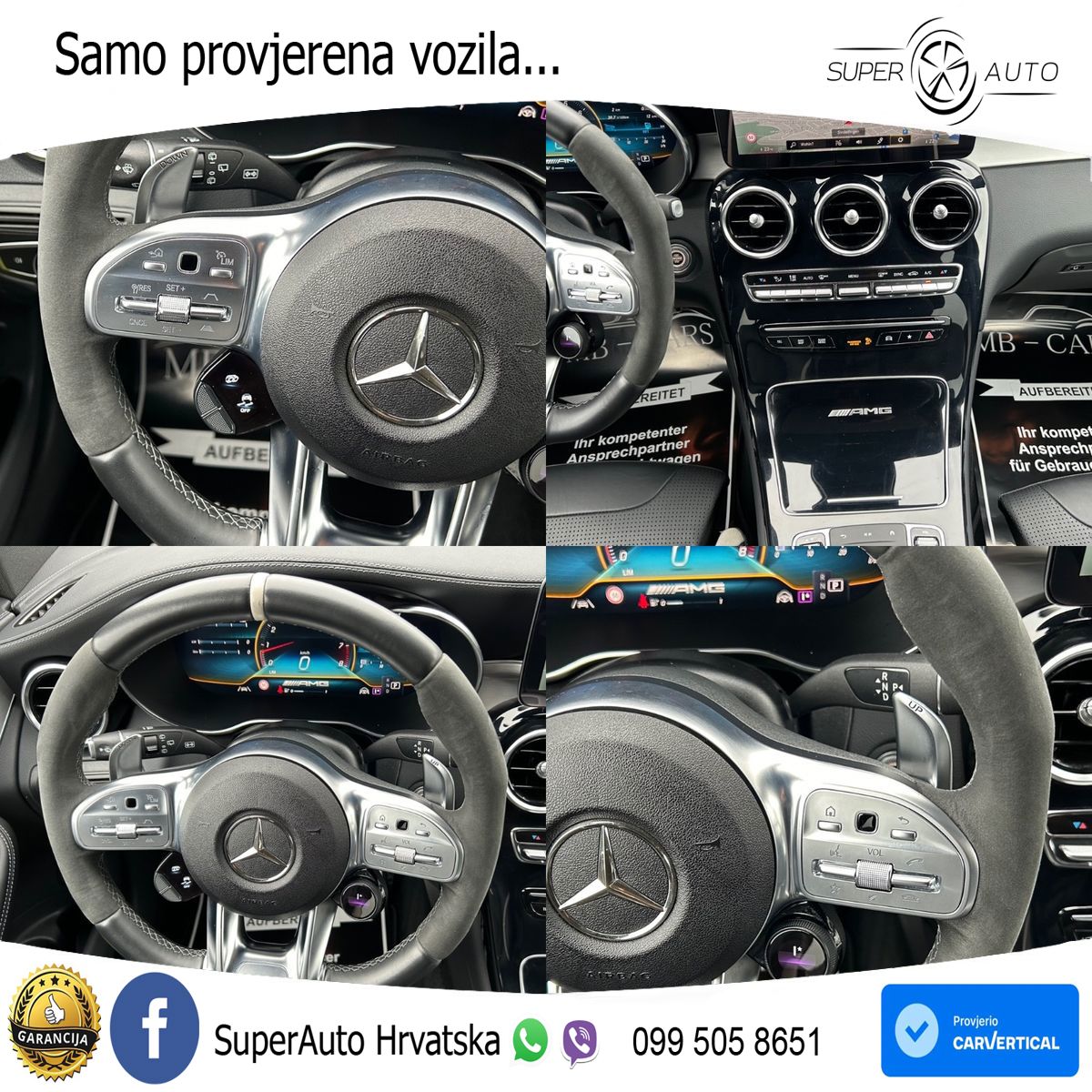 Mercedes AMG GLC 63 S V8 (510 KS) 4MATIC+ MCT ZRAČNI+ACC+GR SJED+360+PANO