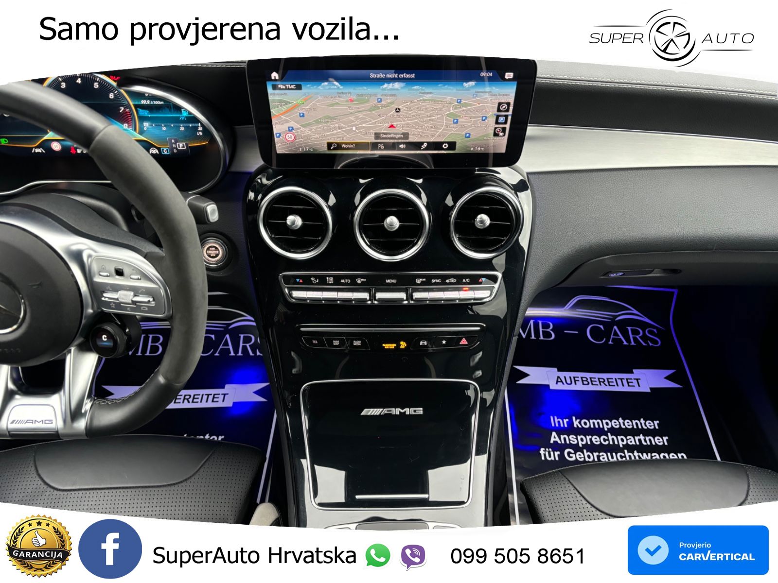Mercedes AMG GLC 63 S V8 (510 KS) 4MATIC+ MCT ZRAČNI+ACC+GR SJED+360+PANO