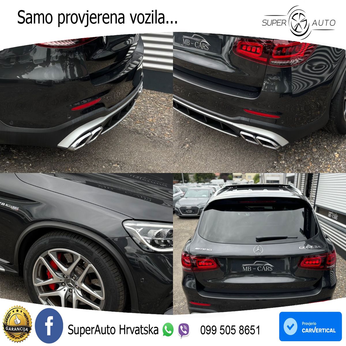 Mercedes AMG GLC 63 S V8 (510 KS) 4MATIC+ MCT ZRAČNI+ACC+GR SJED+360+PANO