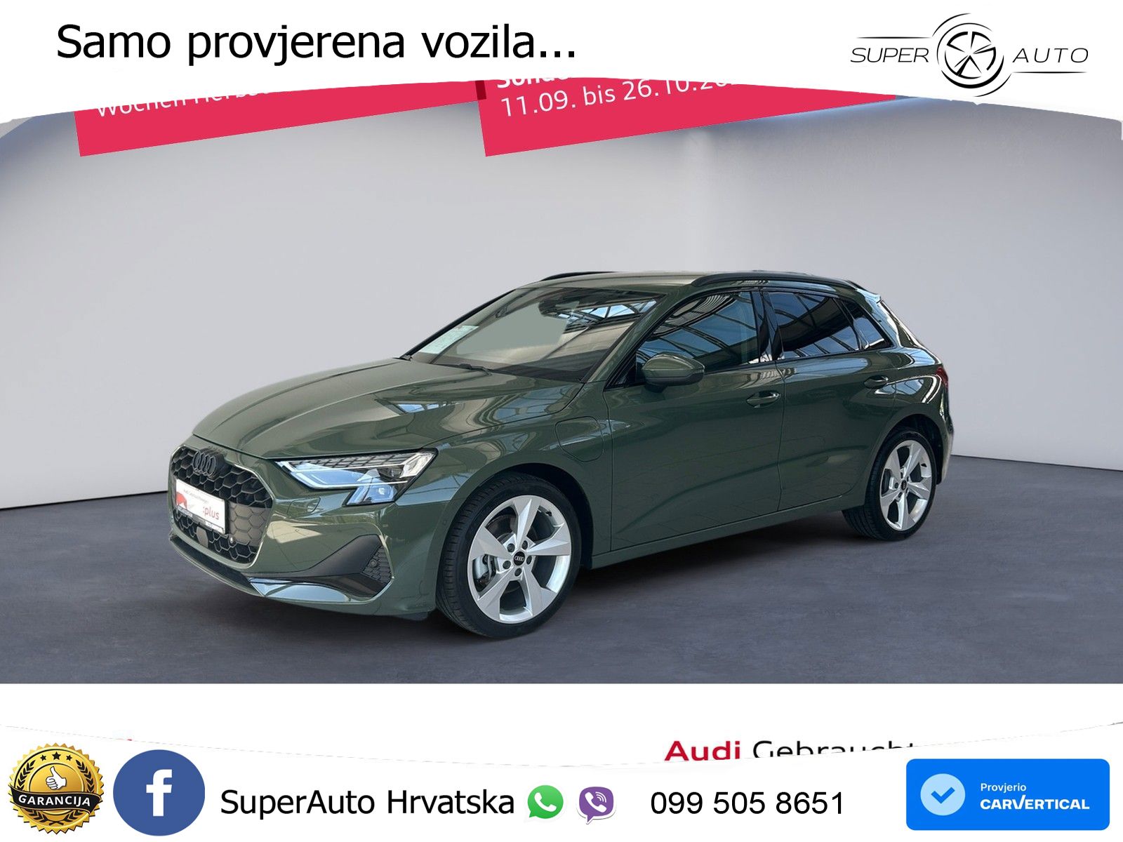 Audi A3 Sportback 40 TFSI e (204 KS) Plug-in Hybrid S tronic advanced LED+GR SJED+ACC