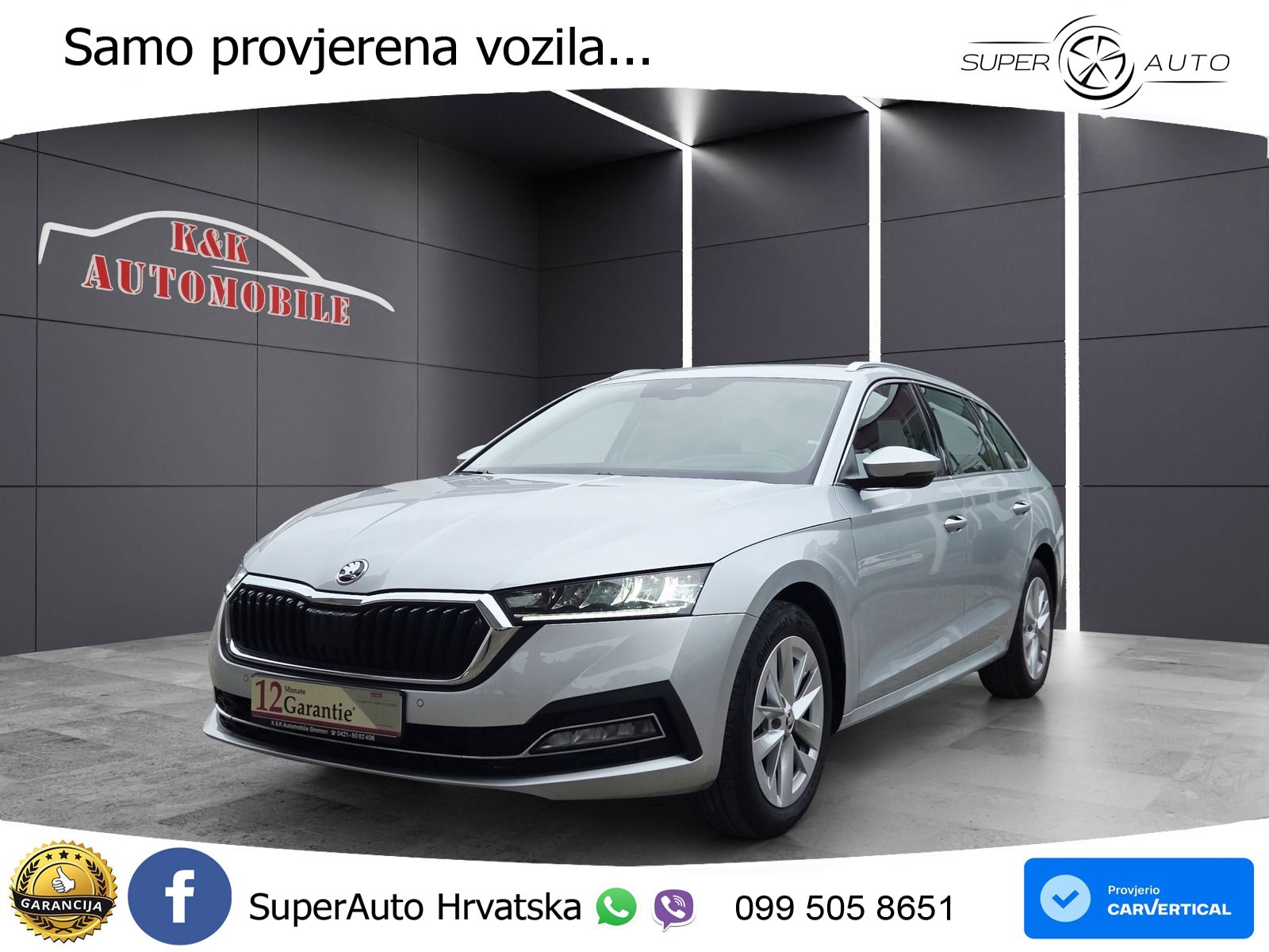 Škoda Octavia Combi 2.0 TDI (150 KS) DSG LED+GR SJED+ACC
