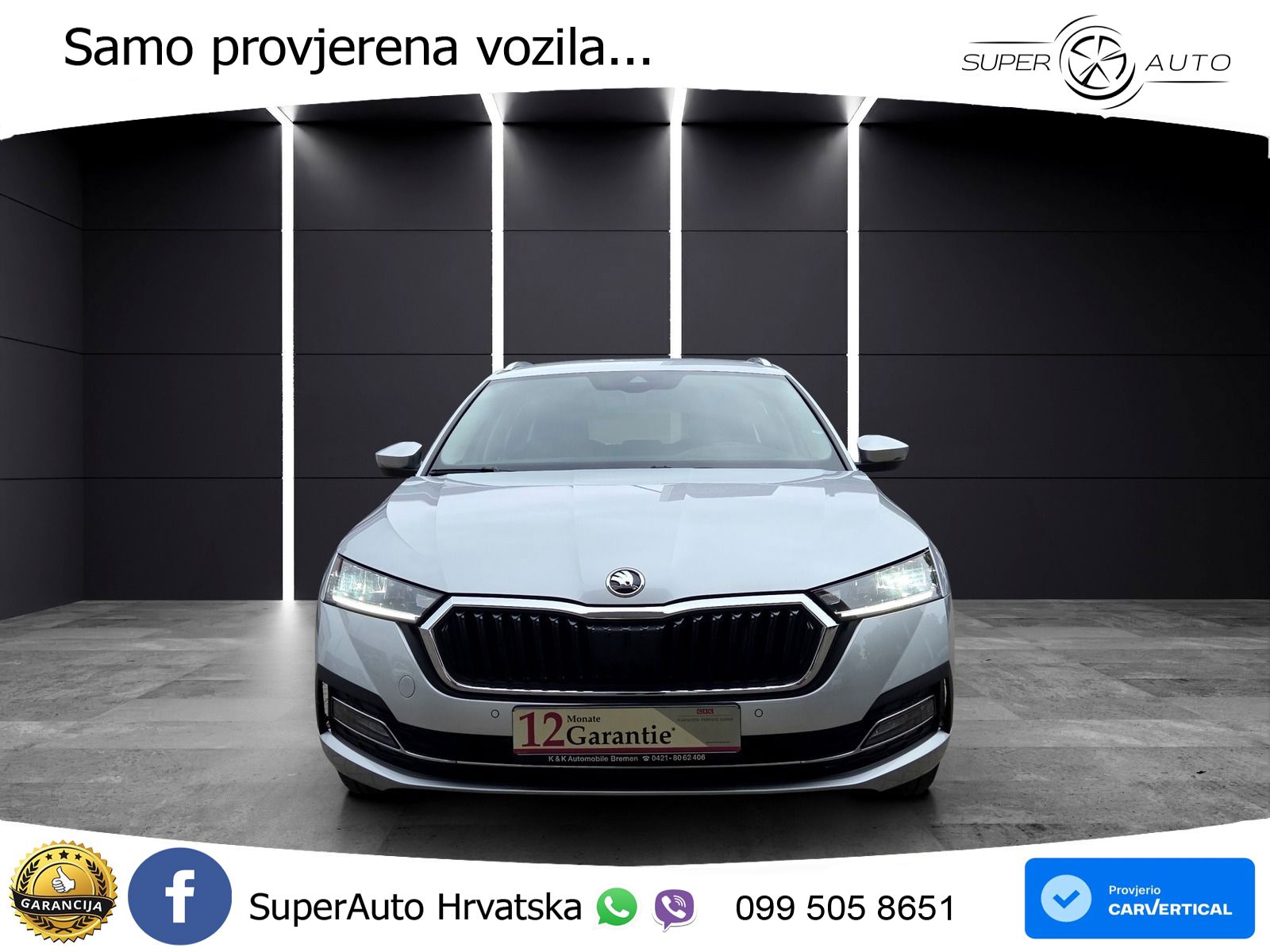 Škoda Octavia Combi 2.0 TDI (150 KS) DSG LED+GR SJED+ACC