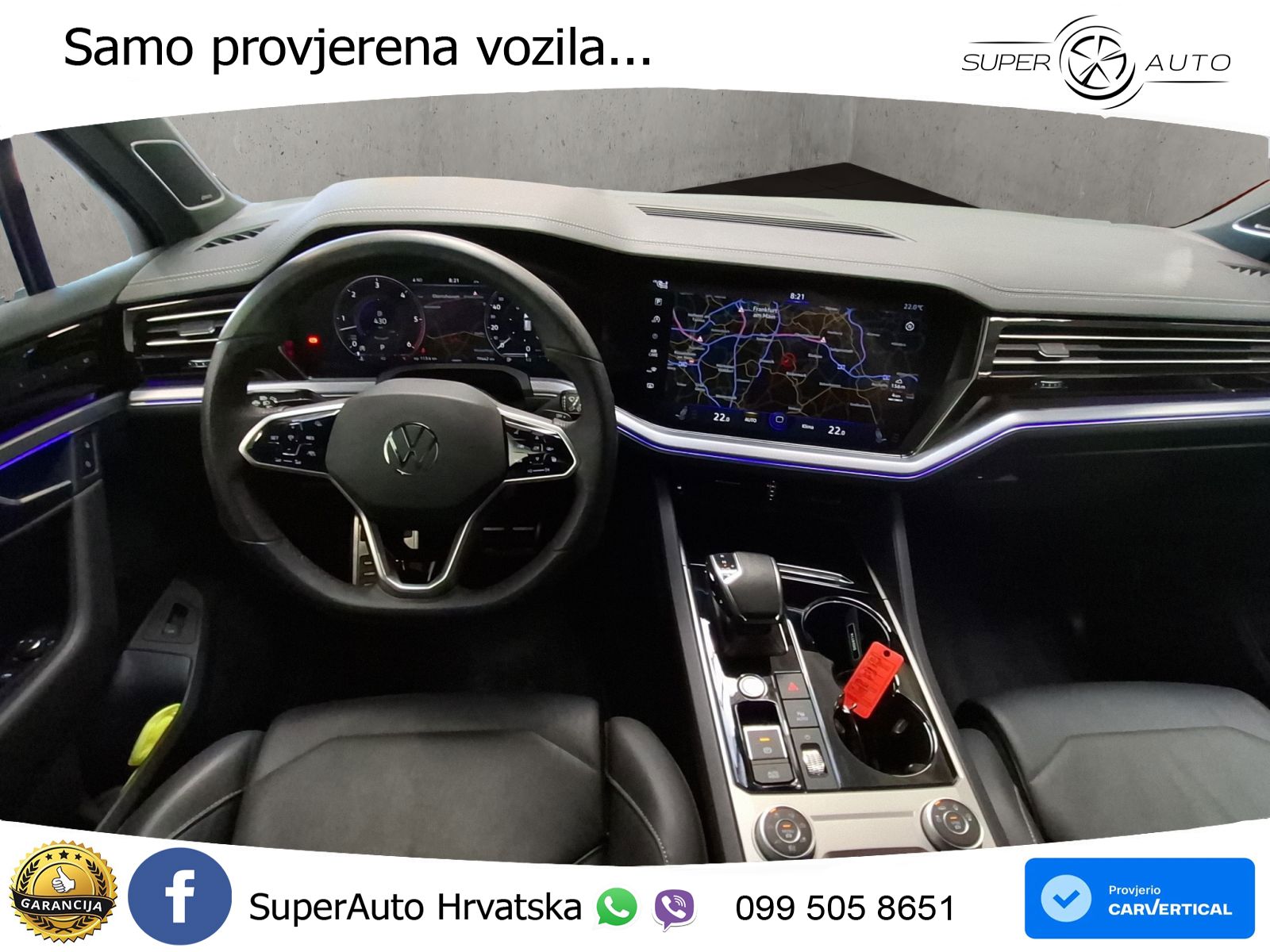 Volkswagen Touareg 3.0 V6 TDI (286 KS) 4MOTION Tiptronic R-Line ZRAČNI+ACC+4xGR SJED+KAM