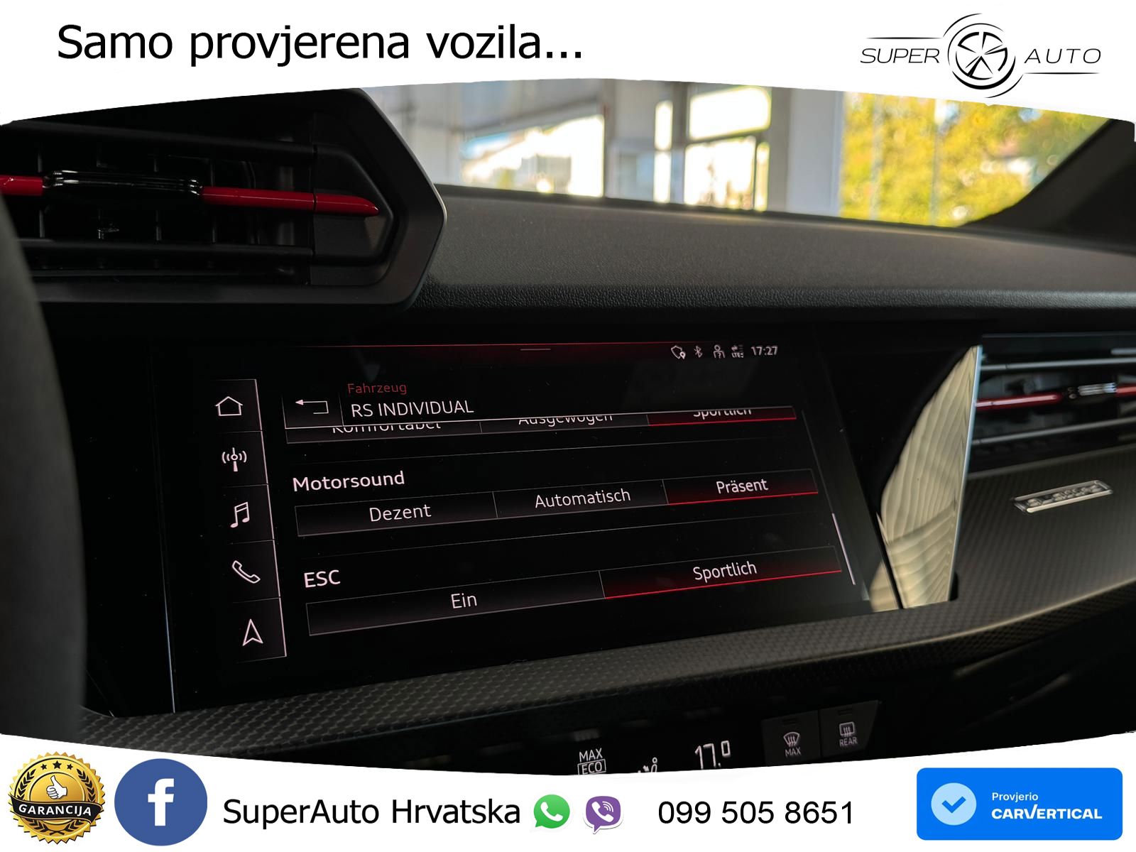 Audi RS3 Sedan 2.5 TFSI (400 KS) quattro S tronic MATRIX+GR SJED+KAM