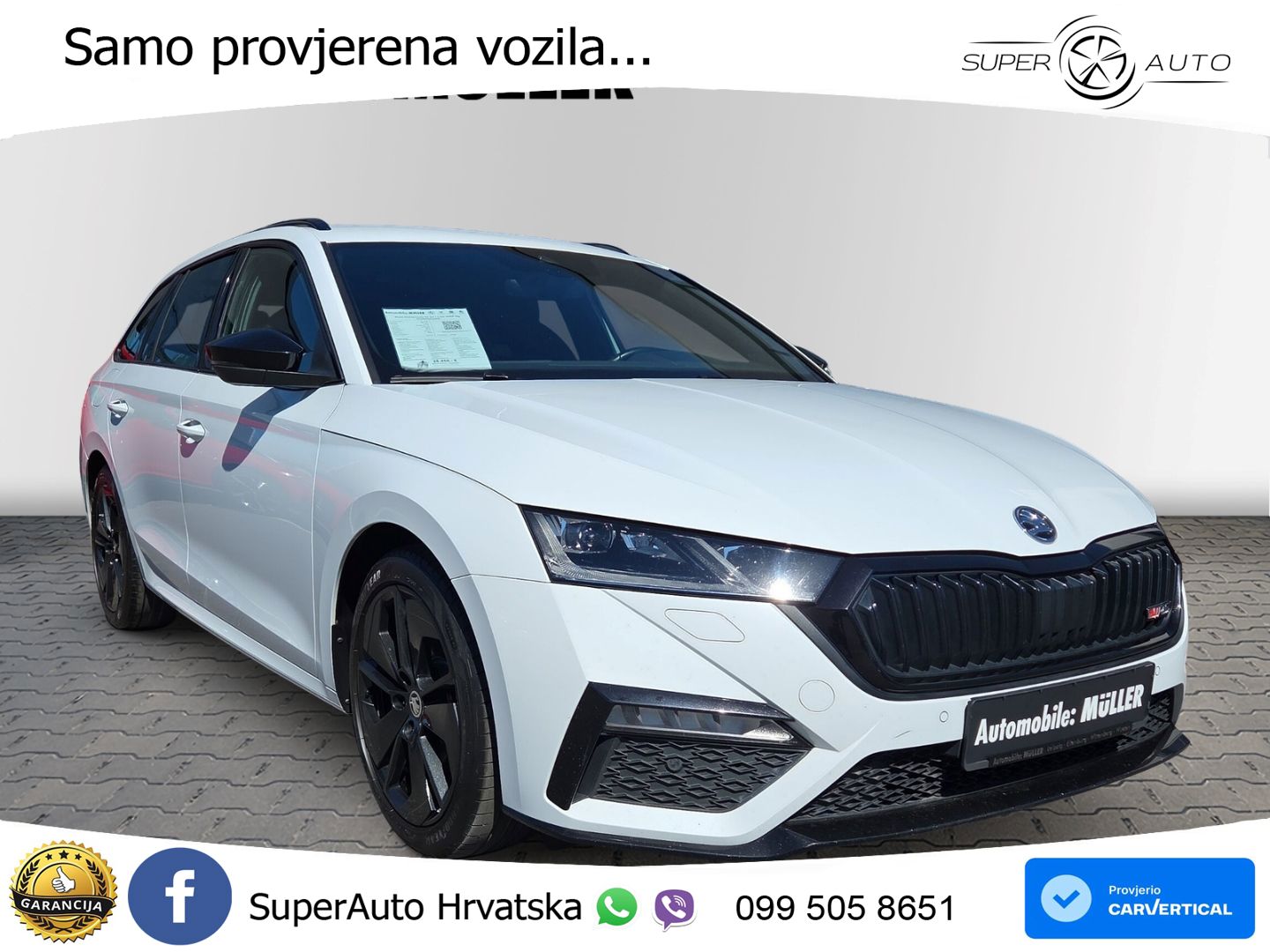 Škoda Octavia Combi RS 2.0 TDI (200 KS) 4x4 DSG LED+GR SJED+ACC