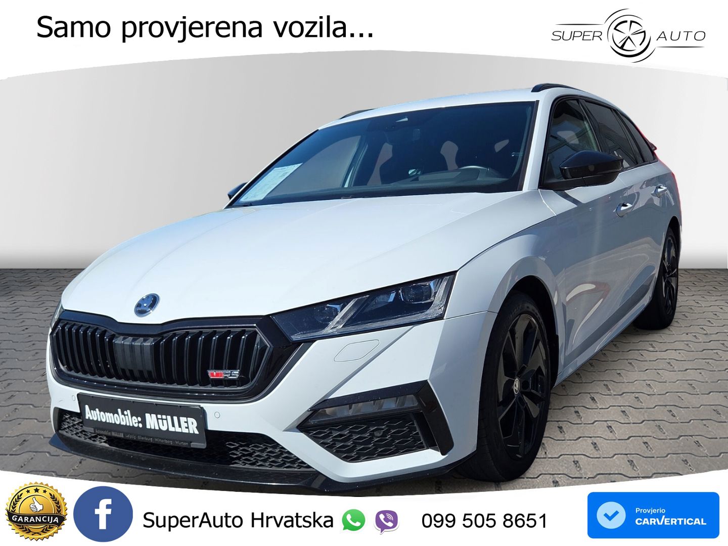 Škoda Octavia Combi RS 2.0 TDI (200 KS) 4x4 DSG LED+GR SJED+ACC