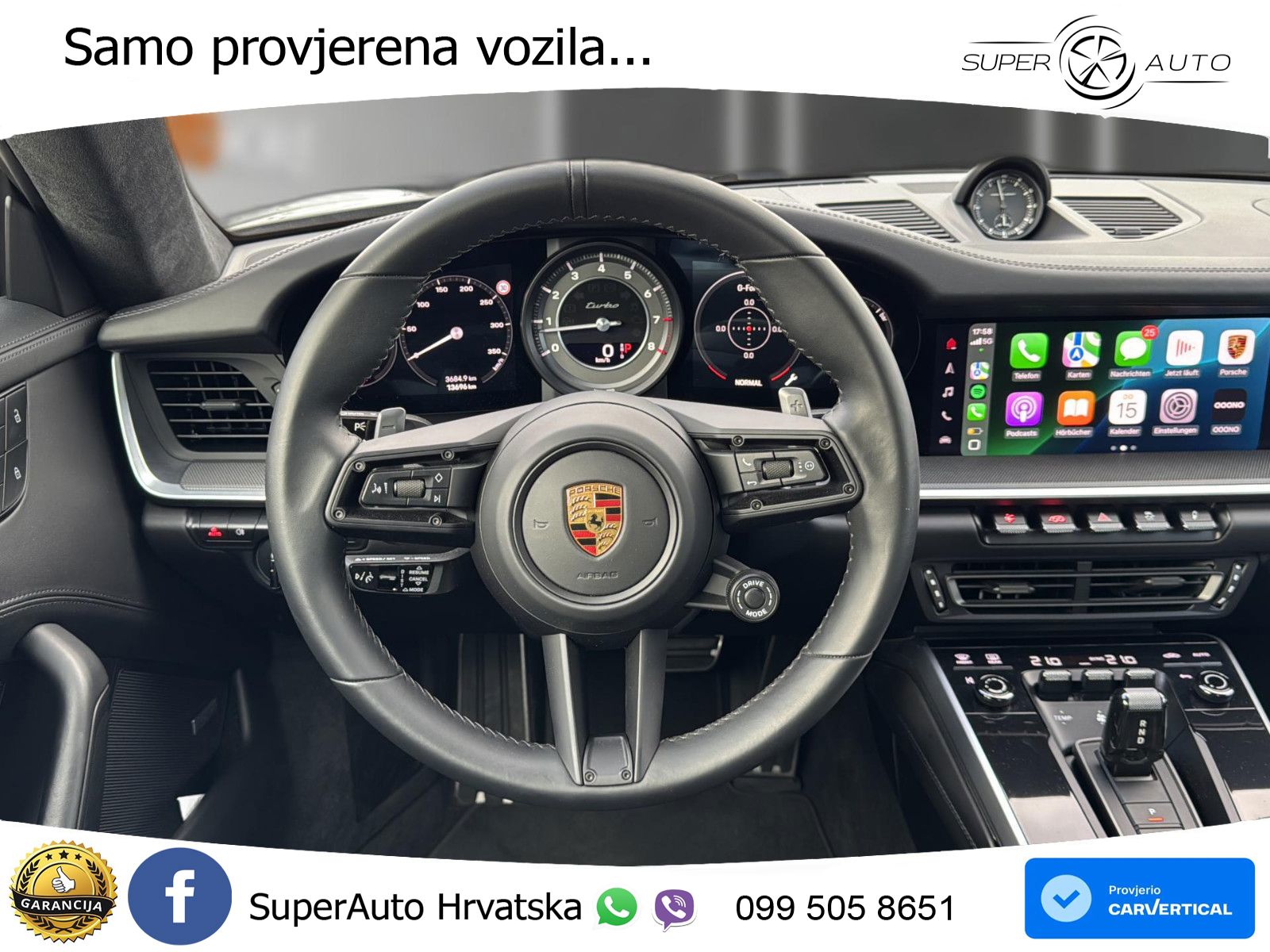 Porsche 911 Turbo 3.8 (580 KS) PDK ZRAČNI+ACC+GR SJED+KAM+PANO