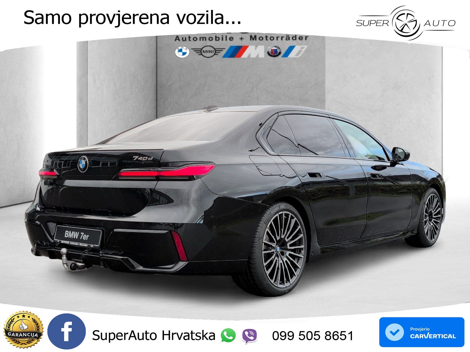 BMW 740d (299 KS) xDrive Steptronic ZRAČNI+ACC+GR SJED+KAM+PANO