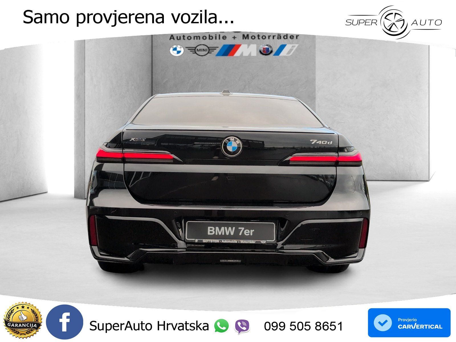 BMW 740d (299 KS) xDrive Steptronic ZRAČNI+ACC+GR SJED+KAM+PANO