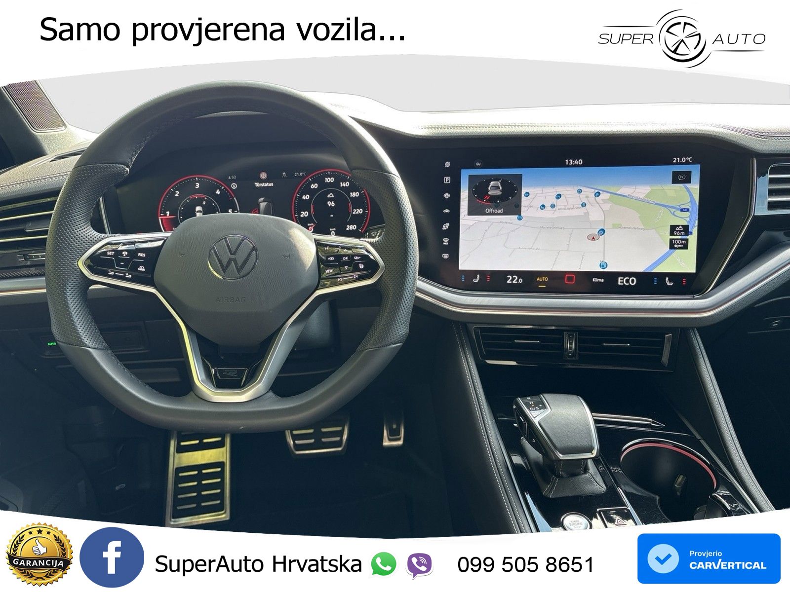 Volkswagen Touareg 3.0 V6 TDI (286 KS) 4MOTION Tiptronic R-Line ZRAČNI+ACC+GR SJED+KAM+PANO
