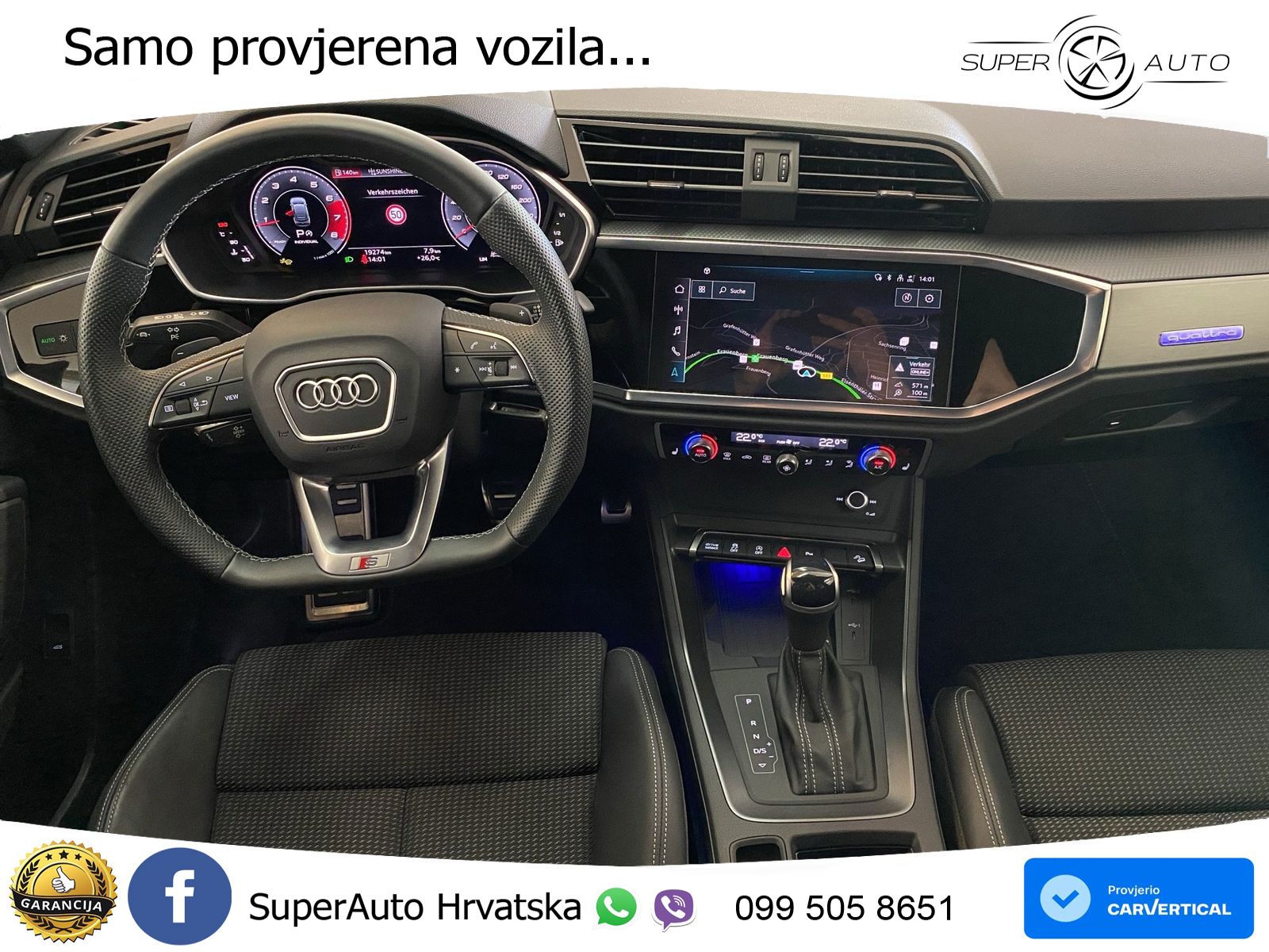 Audi Q3 II Sportback 40 TFSI (190 KS) quattro S tronic S line MATRIX+GR SJED+KAM