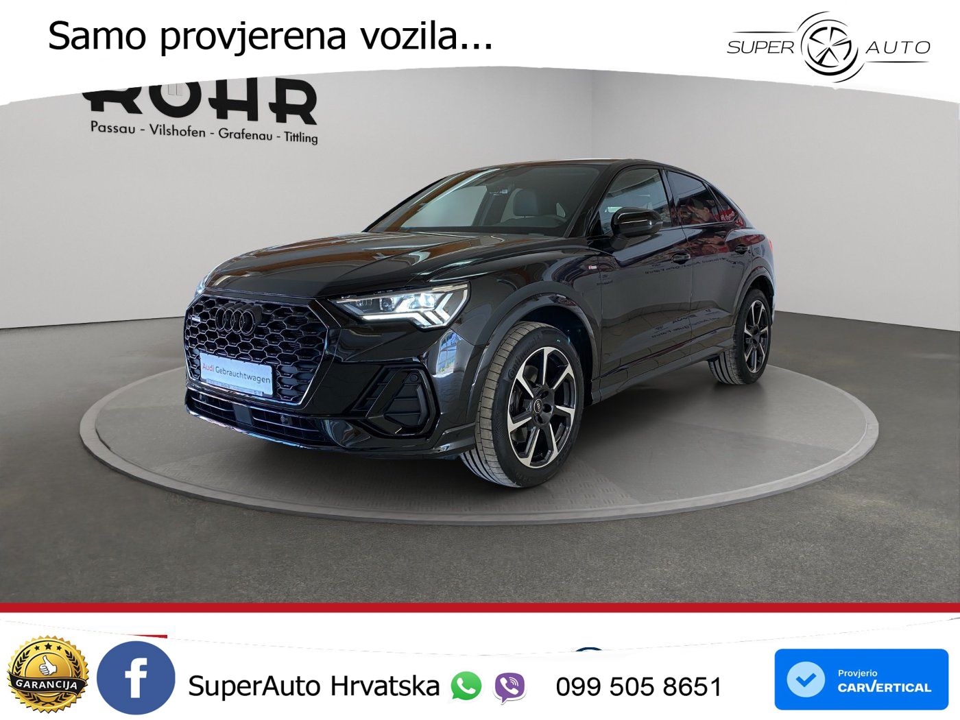 Audi Q3 II Sportback 40 TFSI (190 KS) quattro S tronic S line MATRIX+GR SJED+KAM