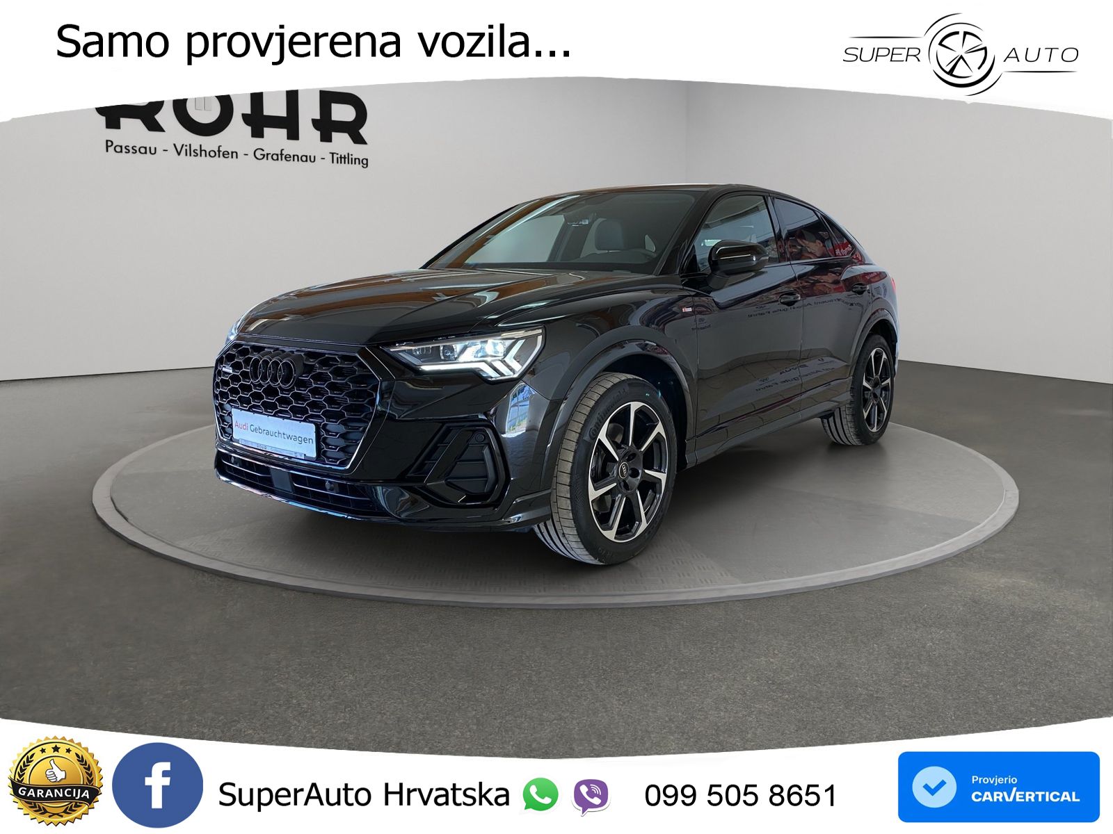 Audi Q3 II Sportback 40 TFSI (190 KS) quattro S tronic S line MATRIX+GR SJED+KAM