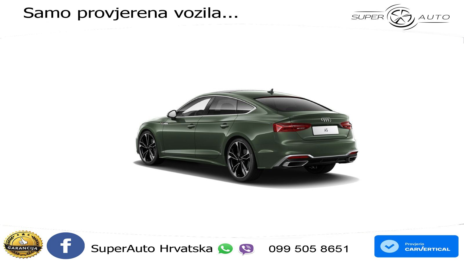 Audi A5 Sportback  40 TFSI (204 KS) S tronic S line LED+GR SJED+ACC