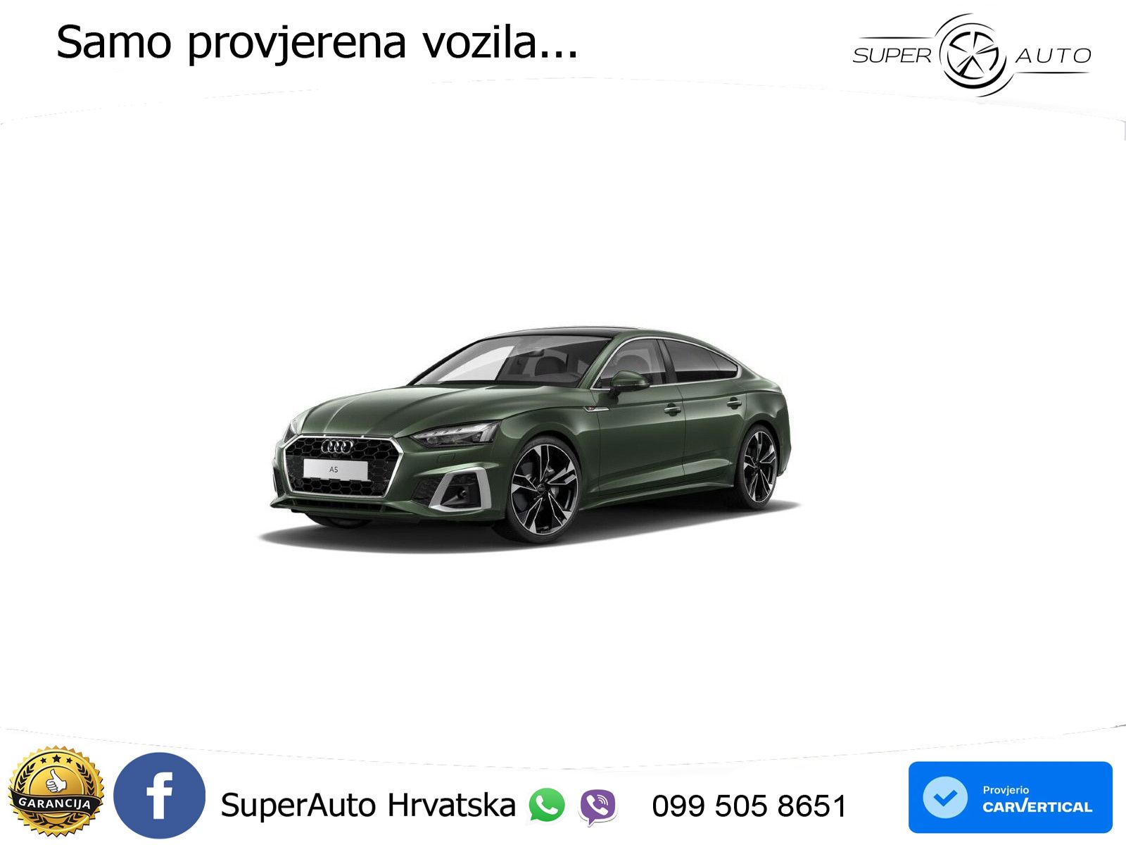 Audi A5 Sportback  40 TFSI (204 KS) S tronic S line LED+GR SJED+ACC