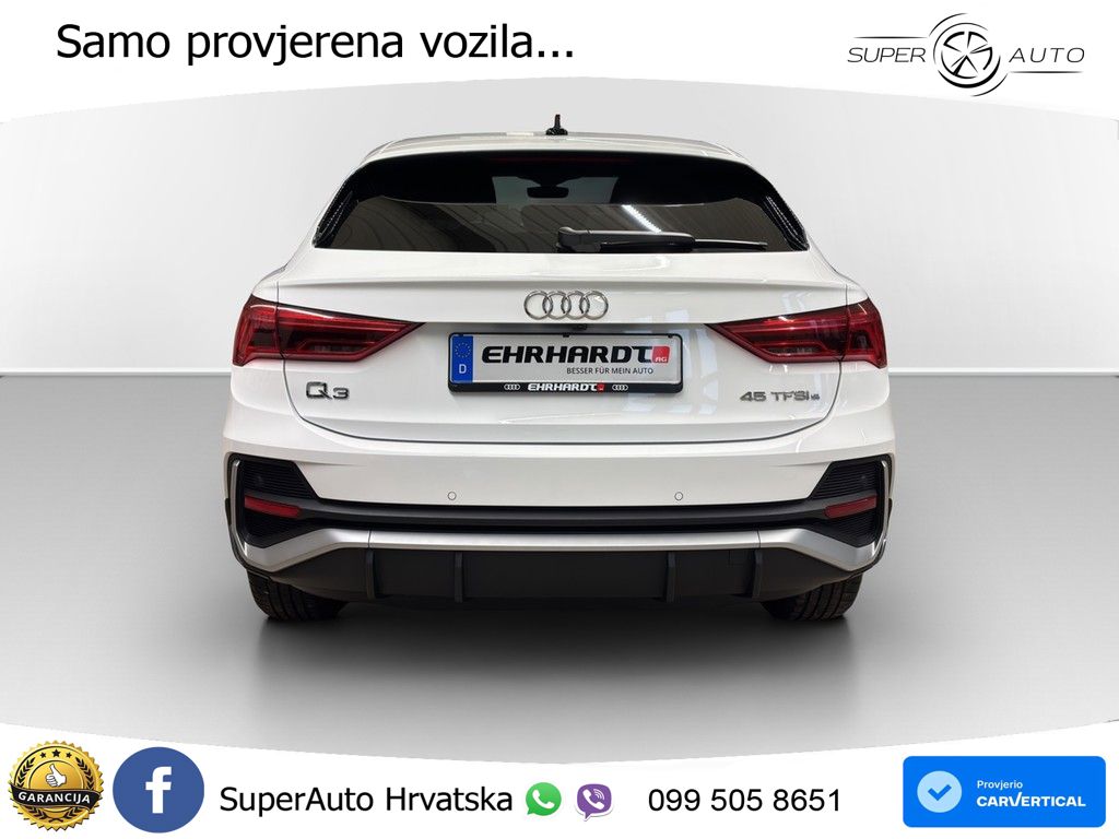 Audi Q3 Sportback 45 TFSIe (245 KS) S tronic S line LED+GR SJED+ACC
