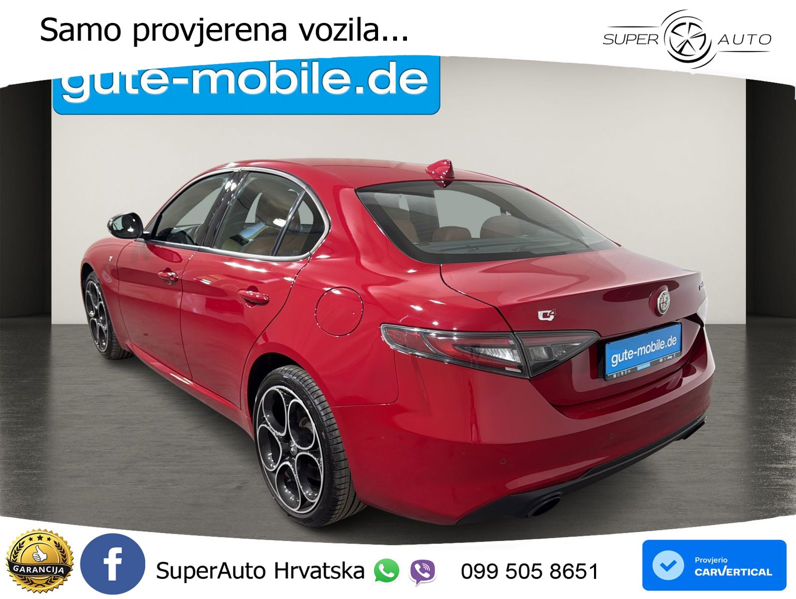 Alfa Romeo Giulia 2.0 Turbo (280 KS) Q4 Automatic LED+GR SJED+ACC