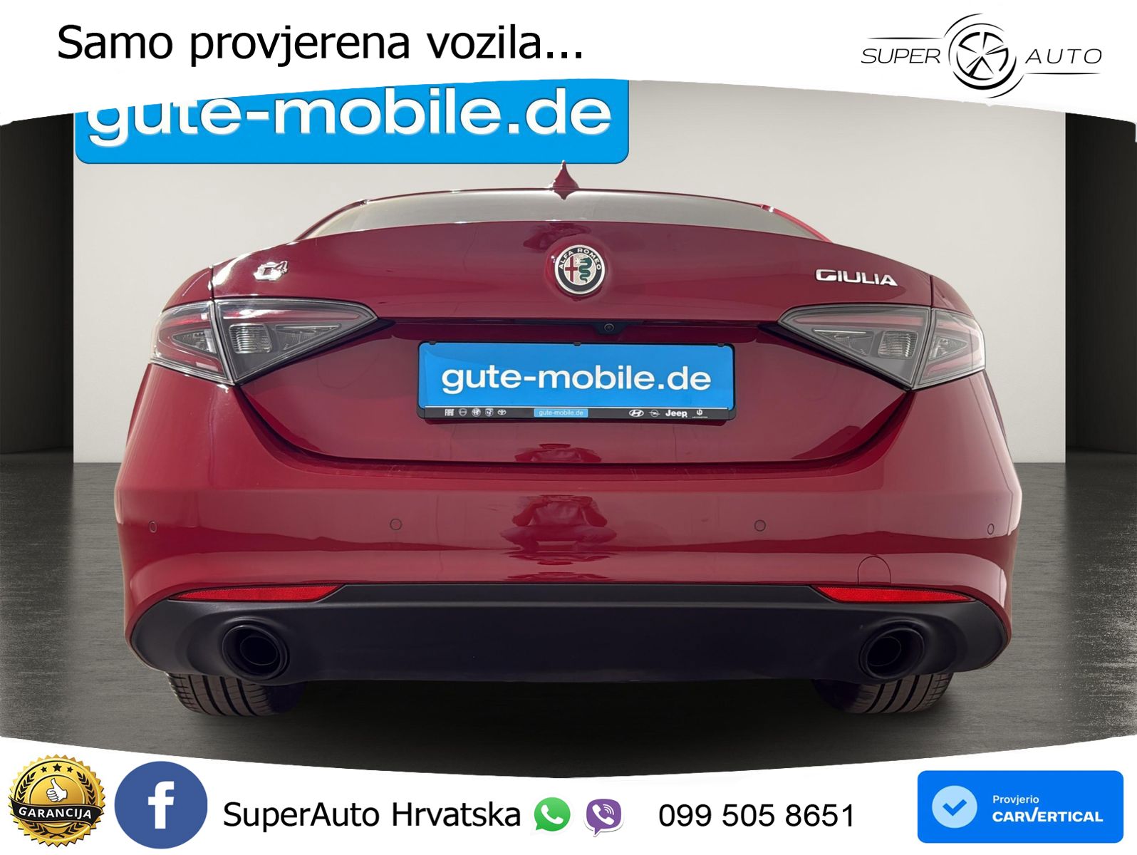 Alfa Romeo Giulia 2.0 Turbo (280 KS) Q4 Automatic LED+GR SJED+ACC
