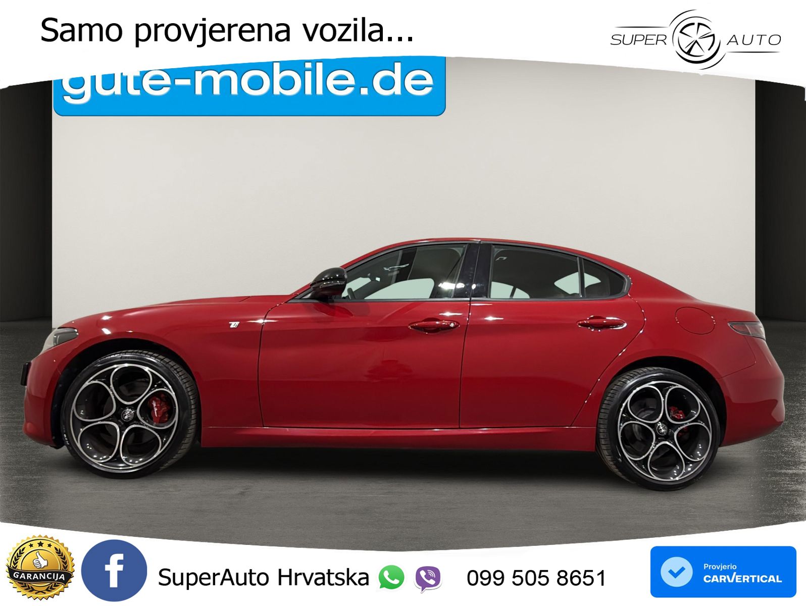 Alfa Romeo Giulia 2.0 Turbo (280 KS) Q4 Automatic LED+GR SJED+ACC