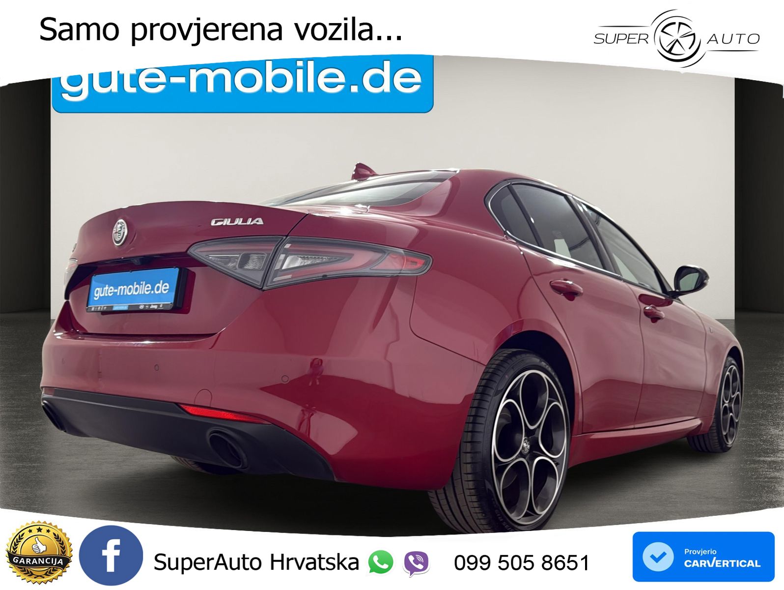 Alfa Romeo Giulia 2.0 Turbo (280 KS) Q4 Automatic LED+GR SJED+ACC