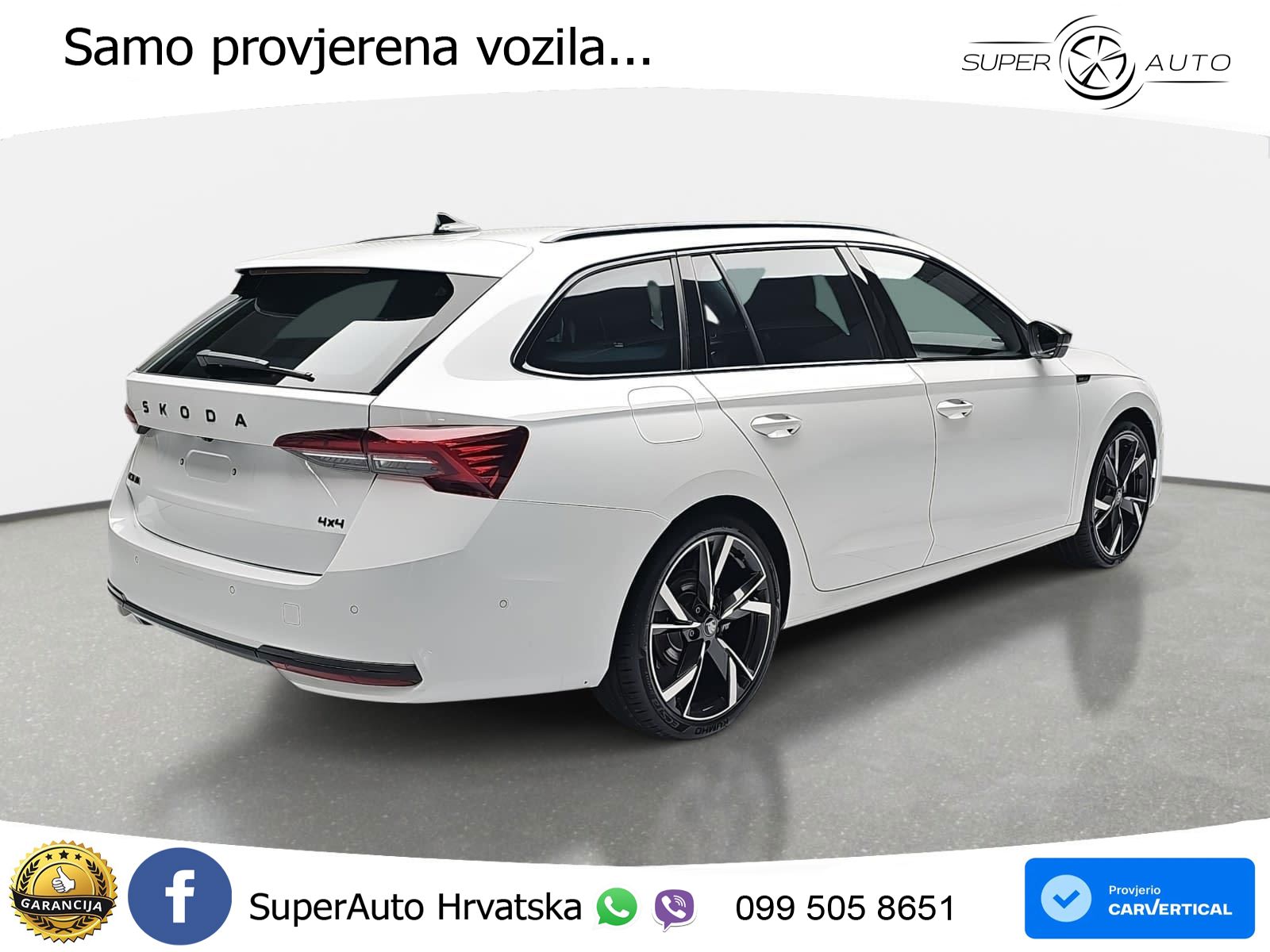 Škoda Octavia Combi 2.0 TSI (204 KS) 4x4 DSG SportLine LED+GR SJED+ACC