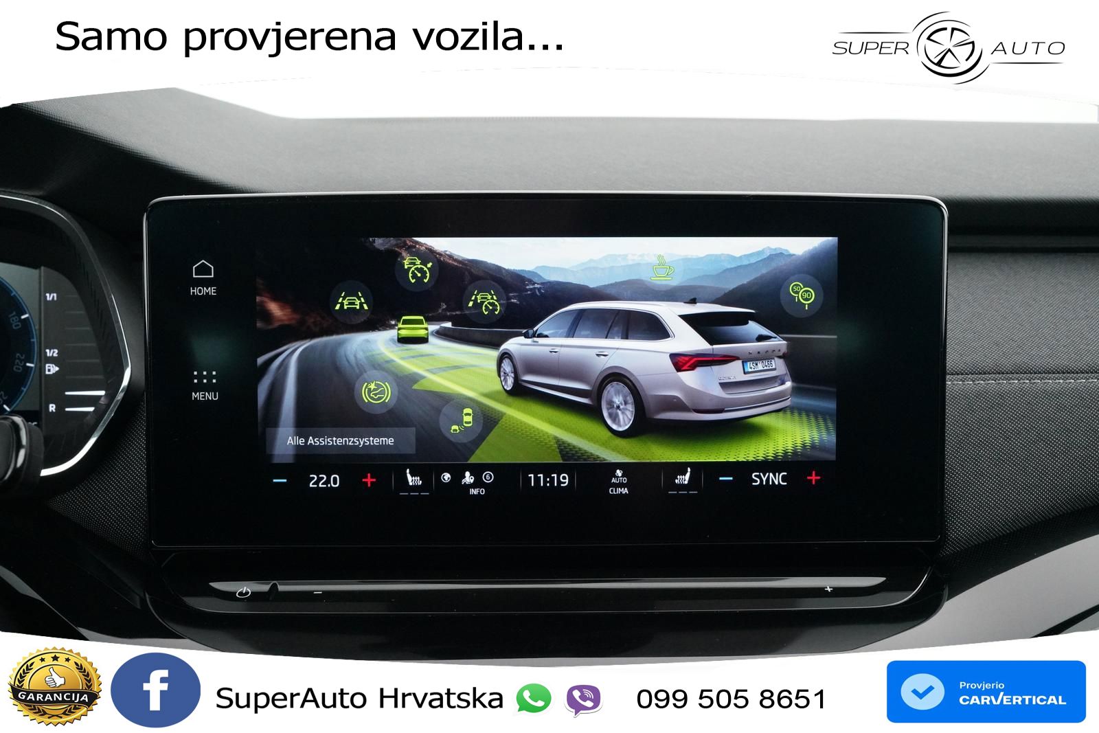 Škoda Octavia Combi 2.0 TDI (150 KS) DSG SportLine MATRIX+GR SJED+KAM