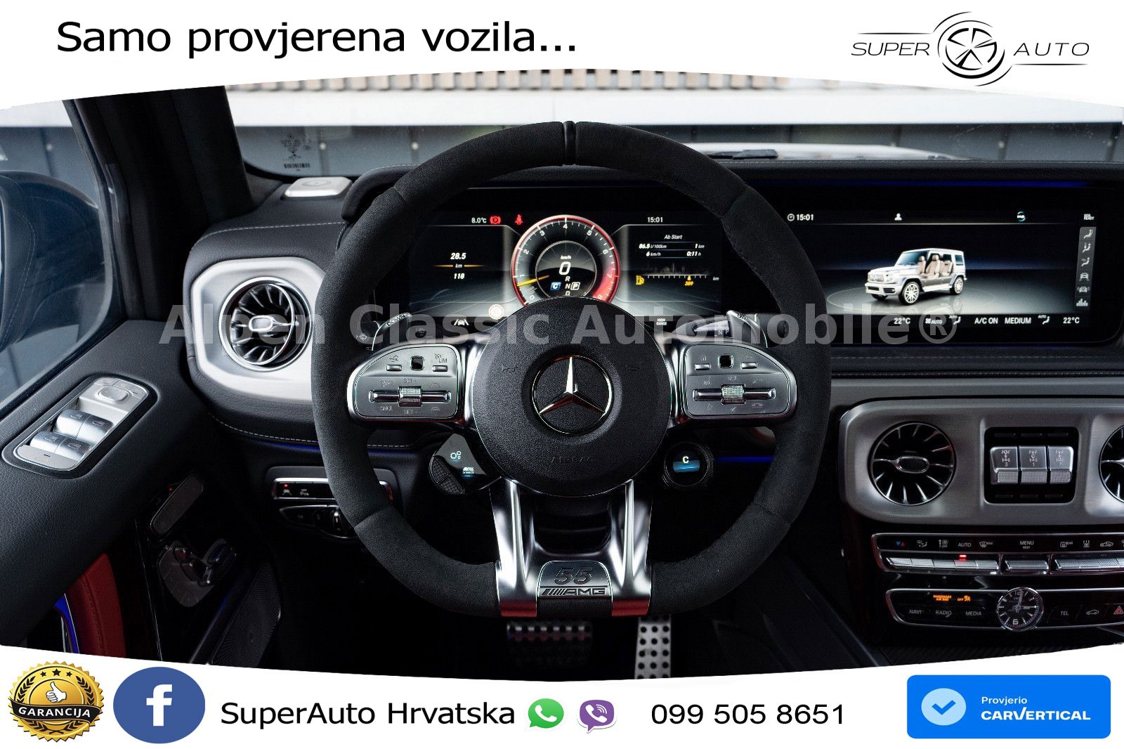 Mercedes AMG G 63 Long V8 (585 KS) 4MATIC 9G-TRONIC AMG SPEEDSHIFT PLUS LED+GR SJED+ACC