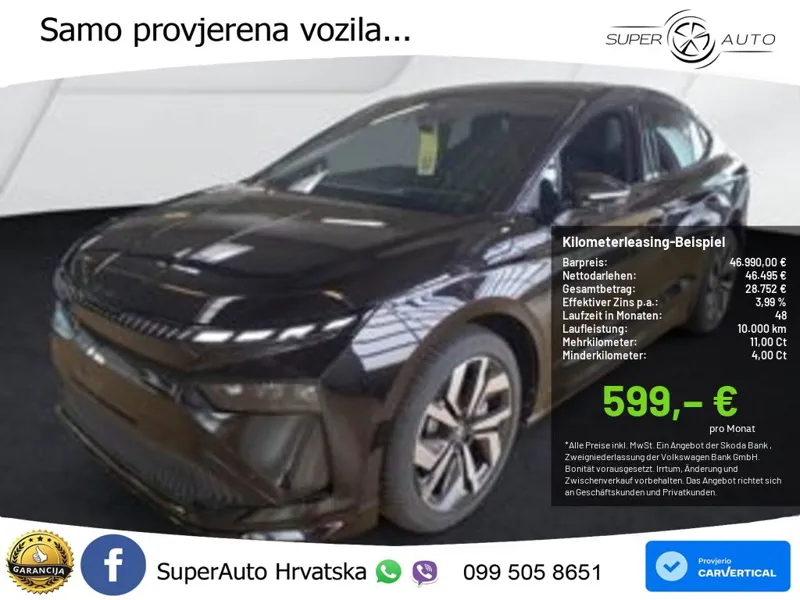 Škoda Enyaq 85 82 kWh (286 KS) SportLine MATRIX+GR SJED+KAM