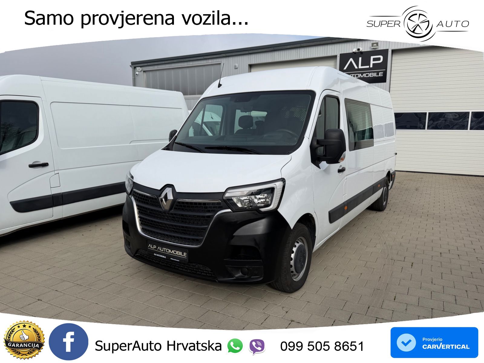 Renault Master Kasten L3-H2 7-SITZE*NAVI*AHK*KAMERA*3,5t 179 KS