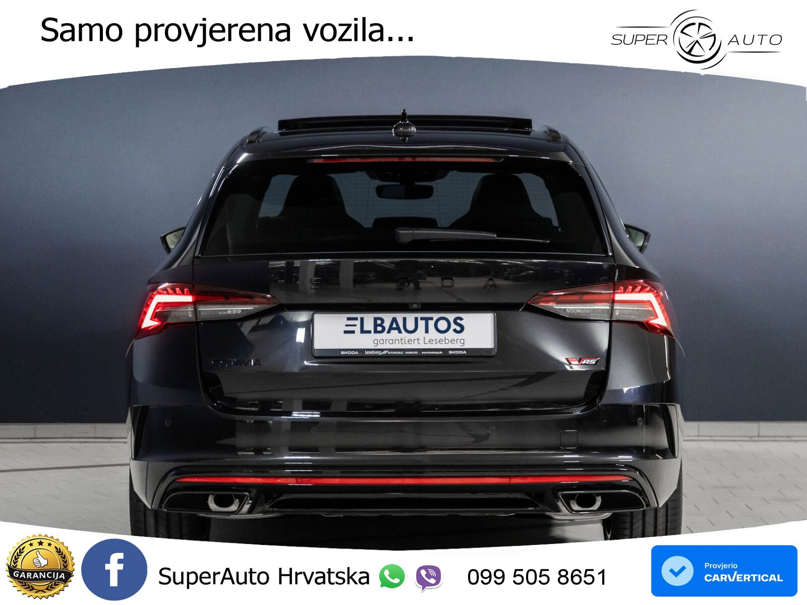 Škoda Octavia Combi RS 2.0 TSI (265 KS) DSG MATRIX+GR SJED+KAM