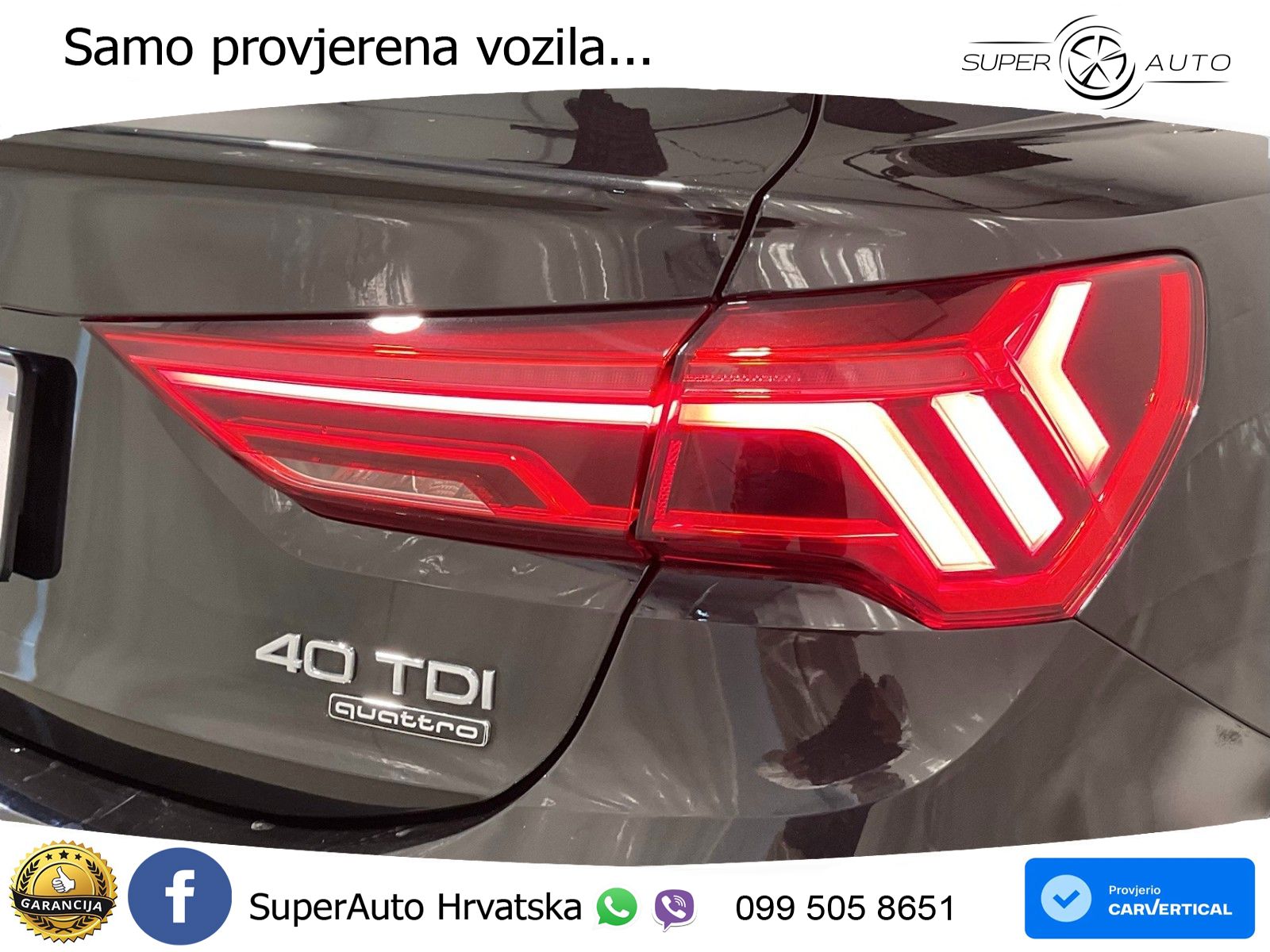 Audi Q3 Sportback 40 TDI (200 KS) quattro S tronic S line LED+GR SJED+ACC