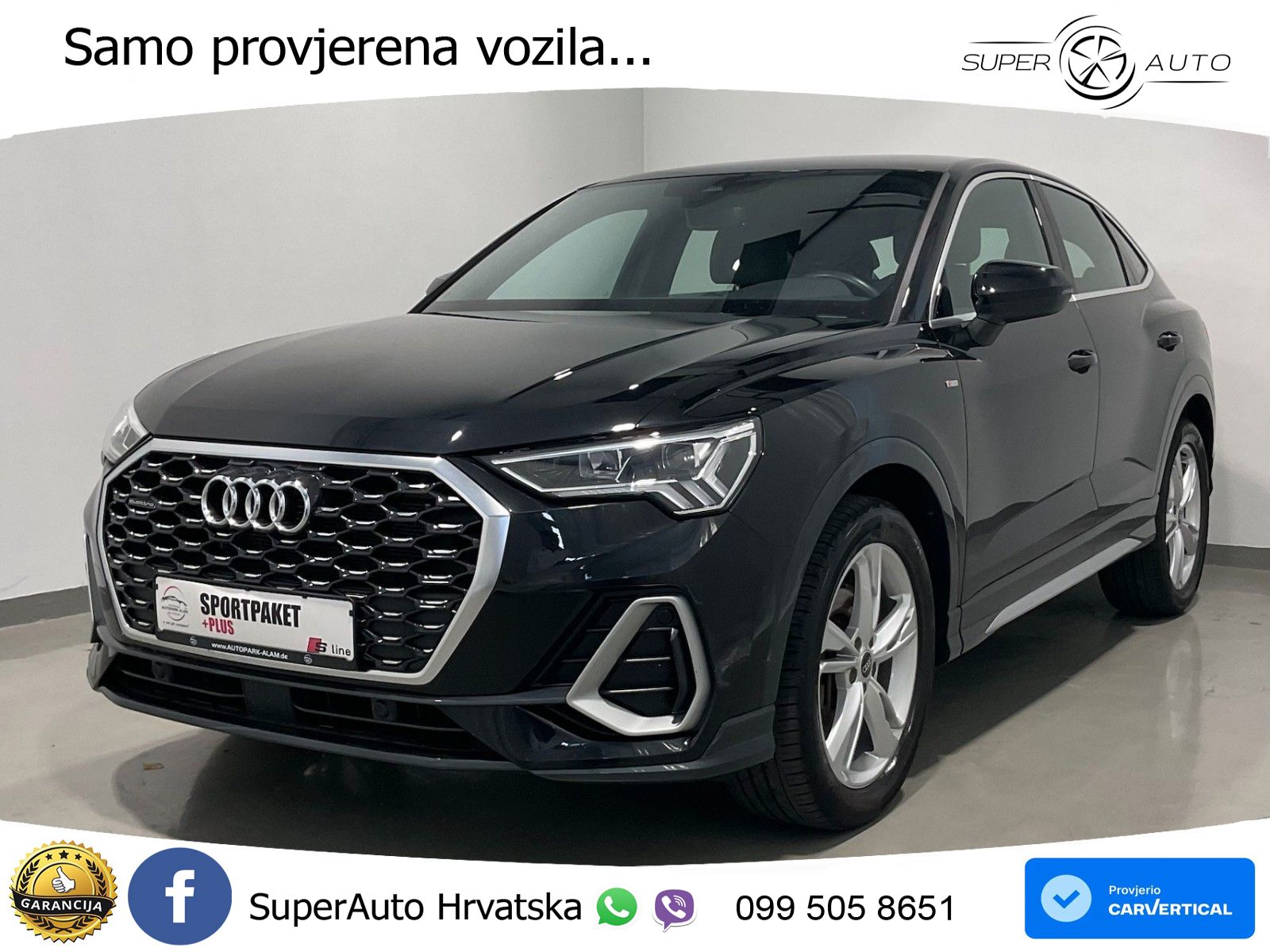 Audi Q3 Sportback 40 TDI (200 KS) quattro S tronic S line LED+GR SJED+ACC
